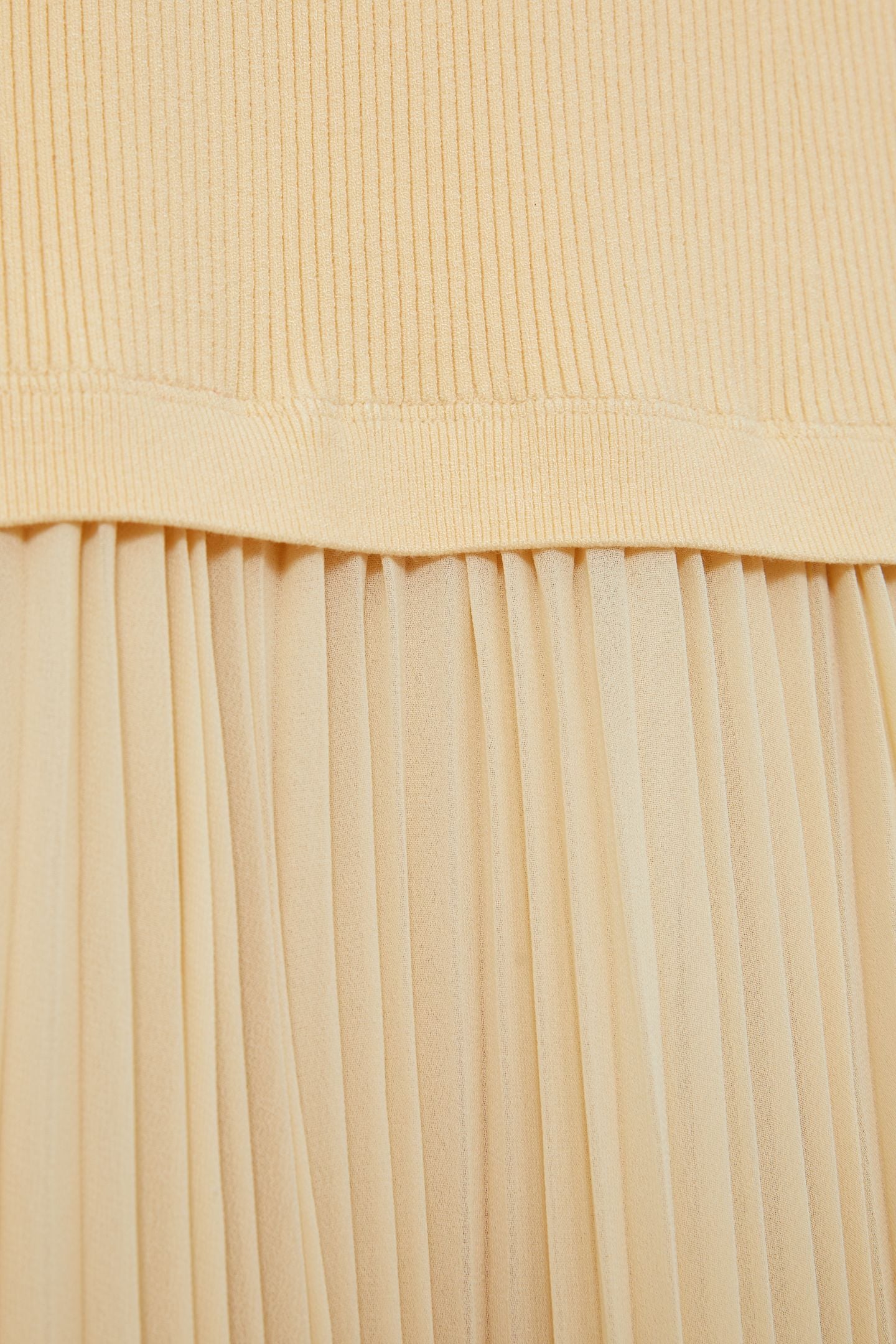 KNIT WOVEN MIDI DRESS YELLOW 5