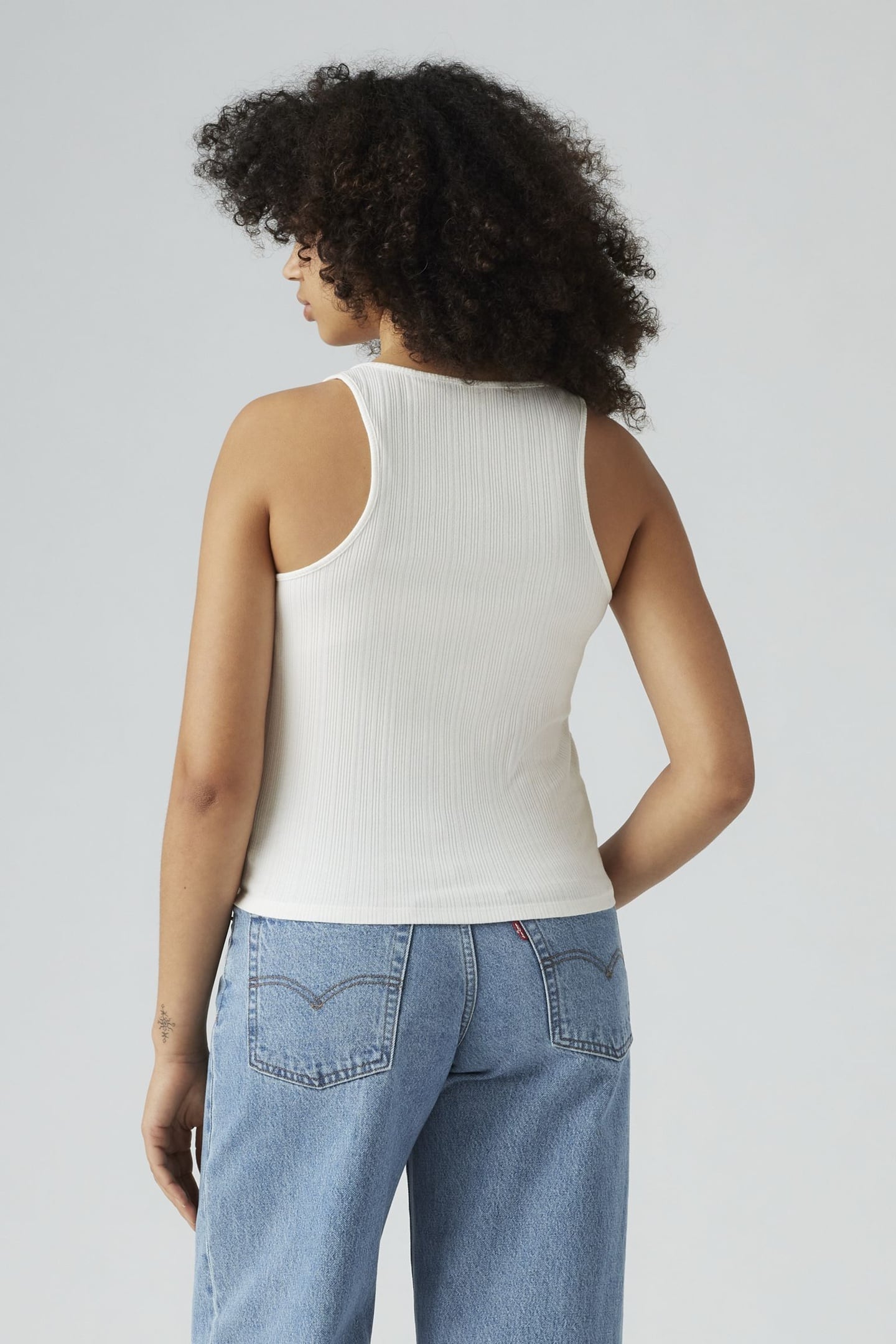 VACATIONER RIBBED TANK TOP WHITE 4