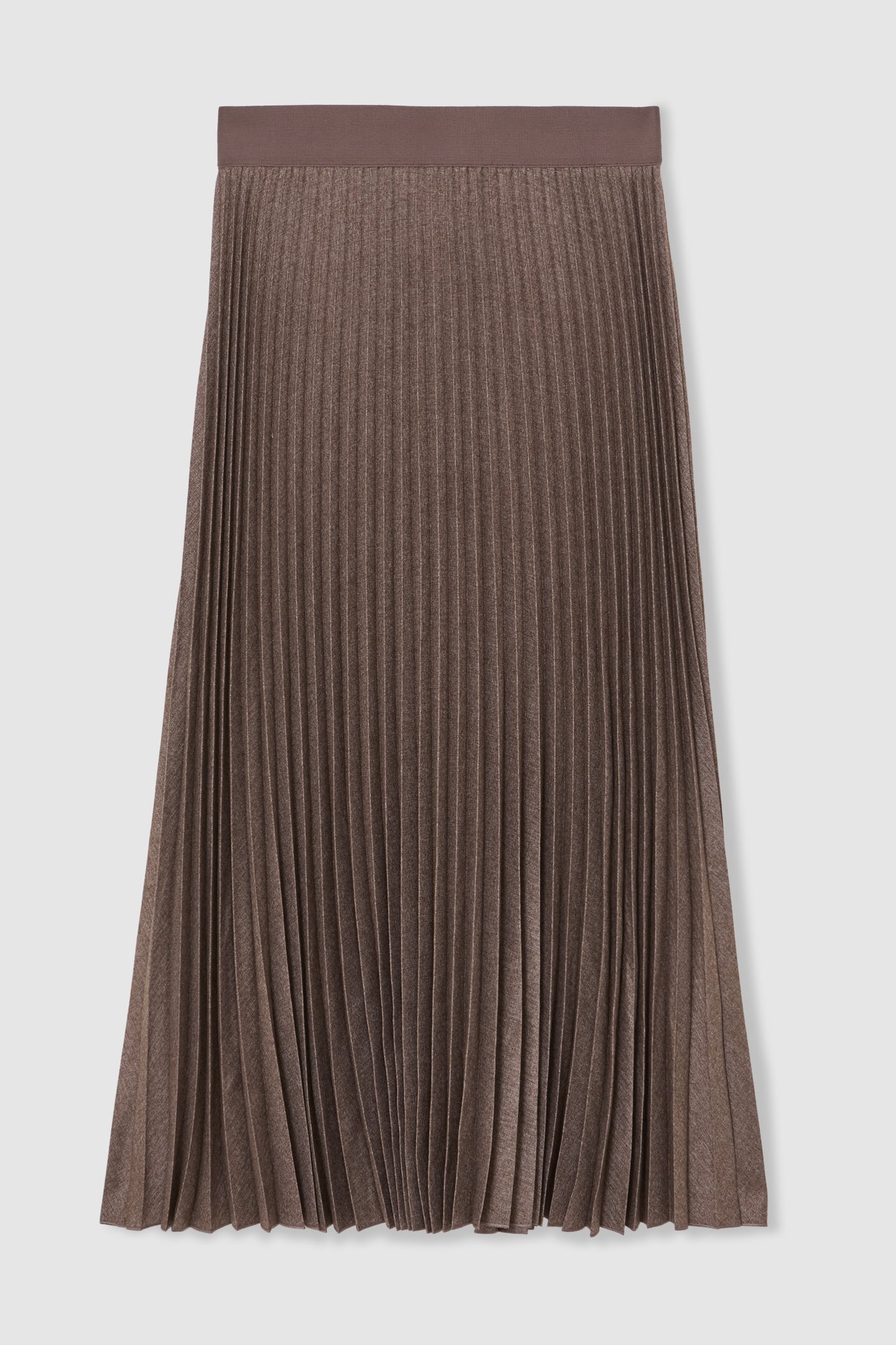 PLEATED SKIRT MOCHA BROWN 6