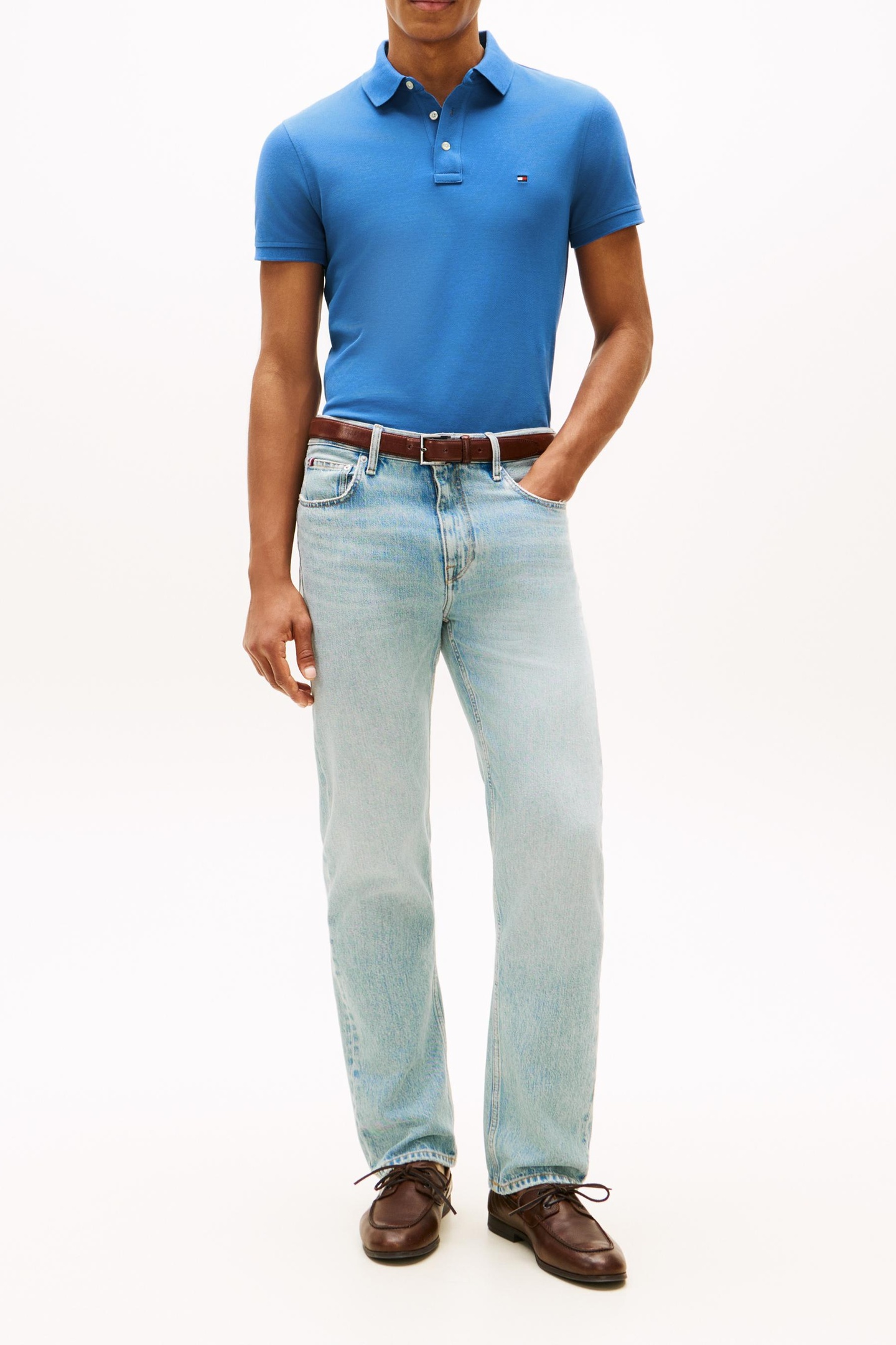 Tommy Hilfiger 1985 Slim Polo Blue Orbit Maat: S | Poloshirts Outlet | Heren | Blauw