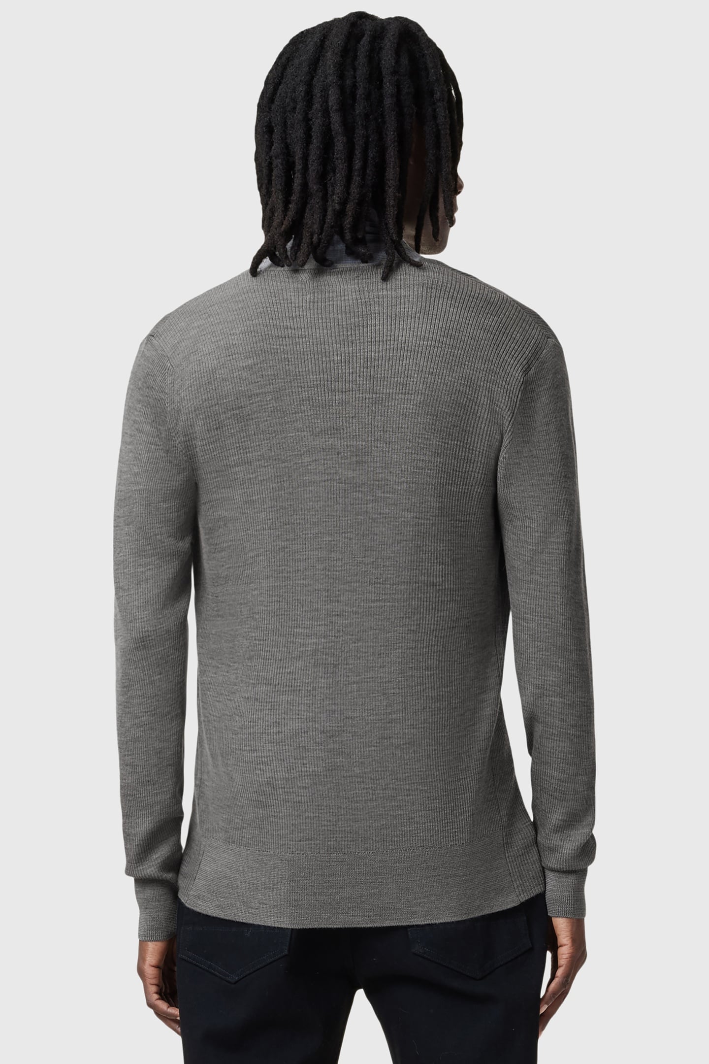 MODE MERINO OPEN CAR FOSSIL GREY 2