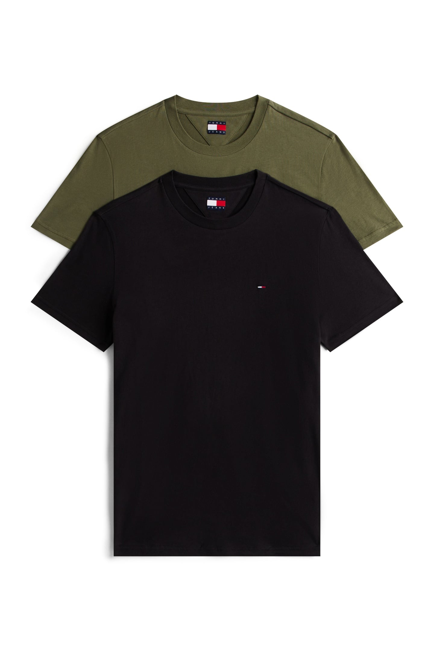 XSLIM 2-PACK JERSEY T-SHIRTS BLACK/DARK GREENERY 1