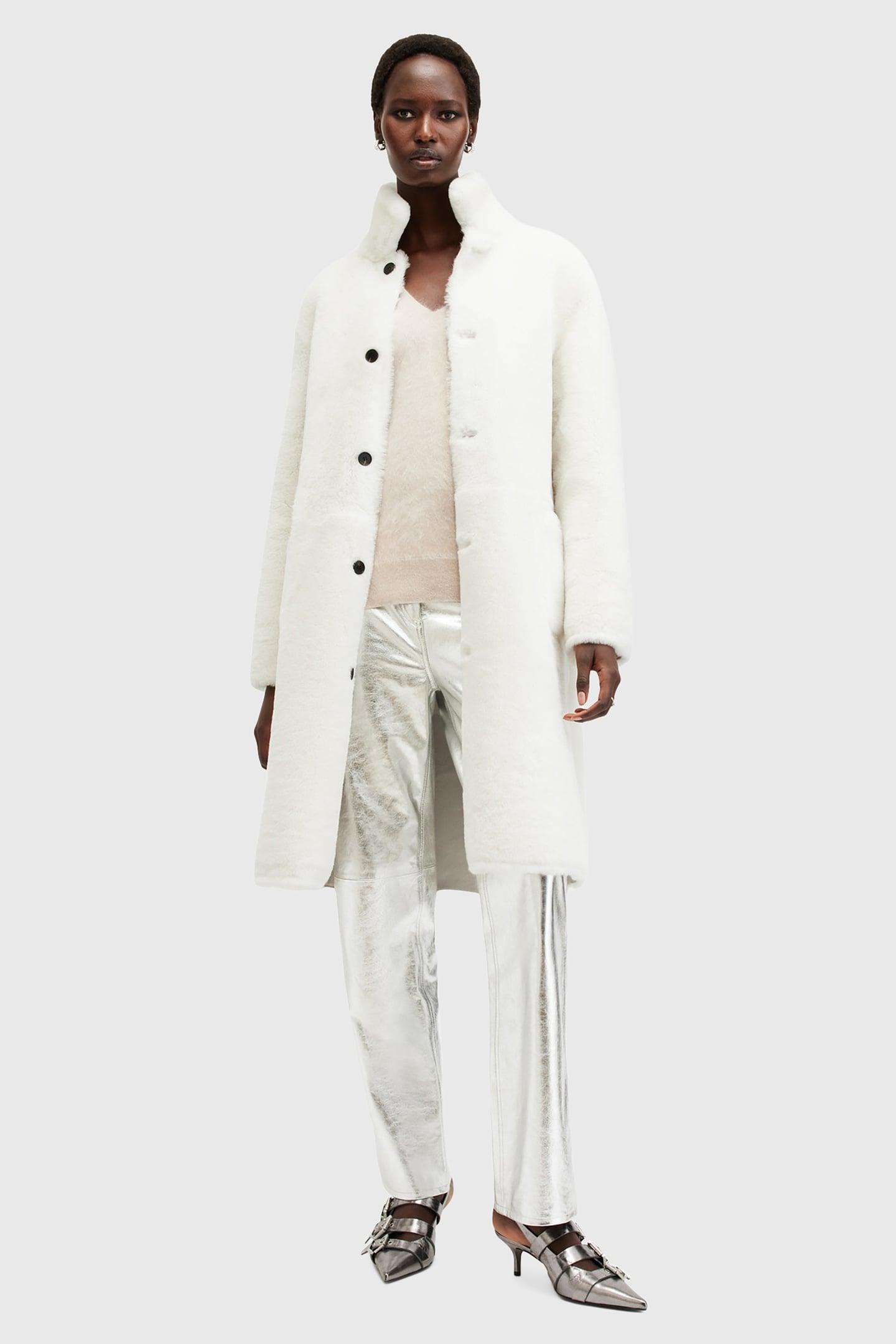 SERRA SHEARLING COAT SNOW WHITE 1