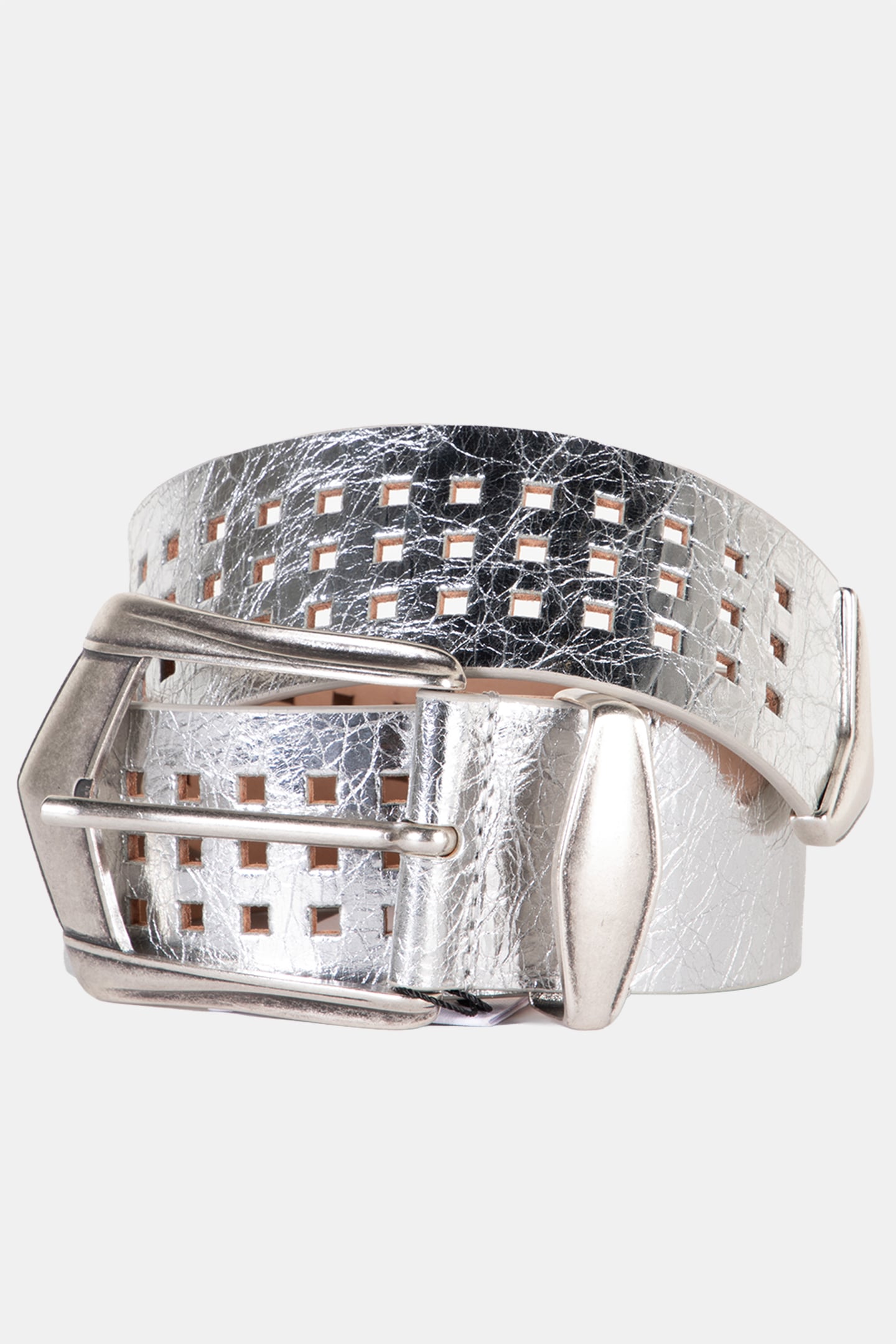 OCTA CUT MIRROR MEDIUM BELT SILVER 2