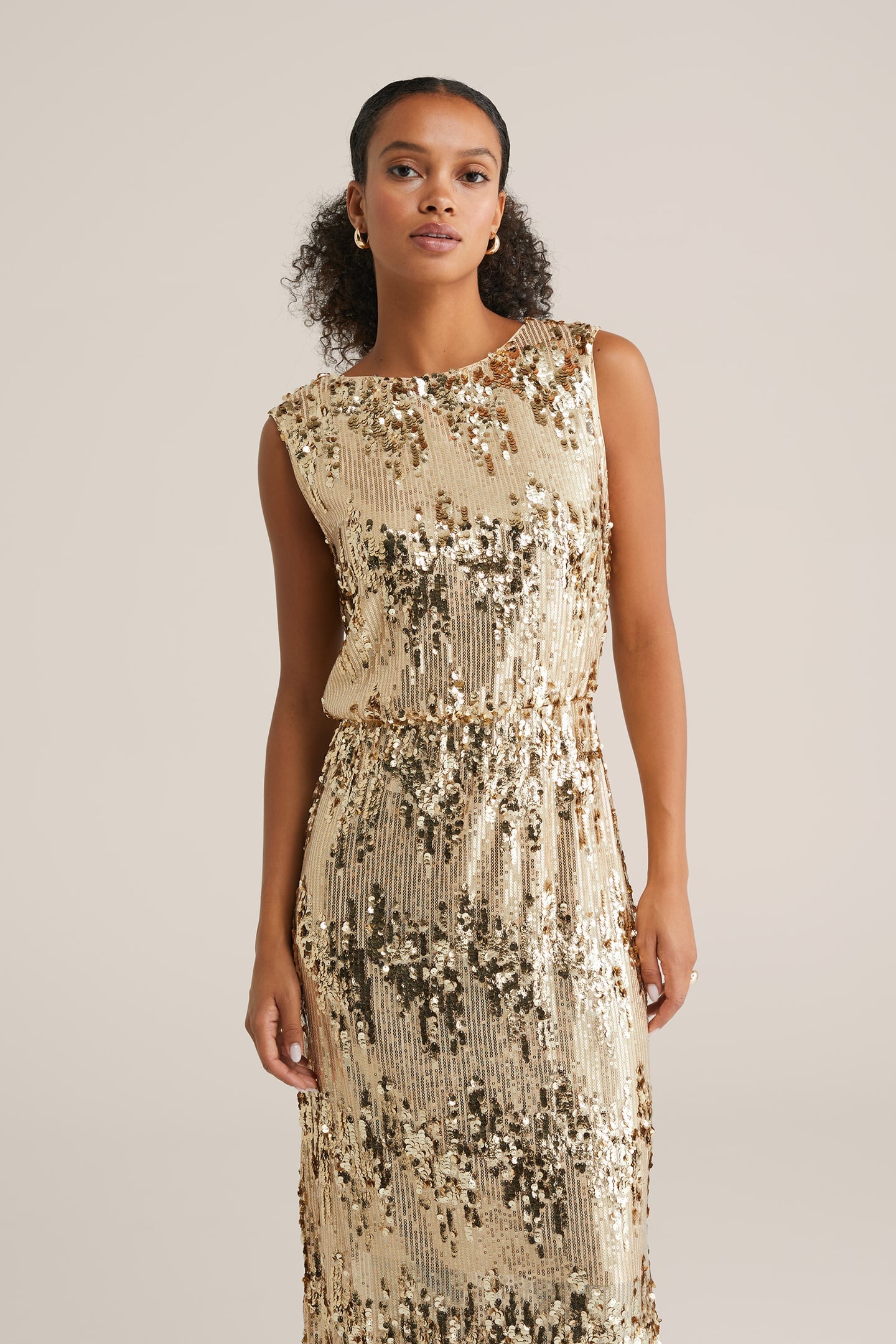 DRESS MID LENGTH GOLD 4