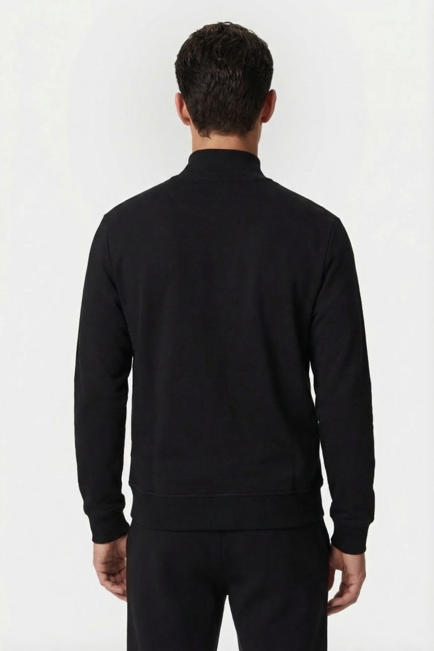 BLACK SWEAT ZIP JACKET 2