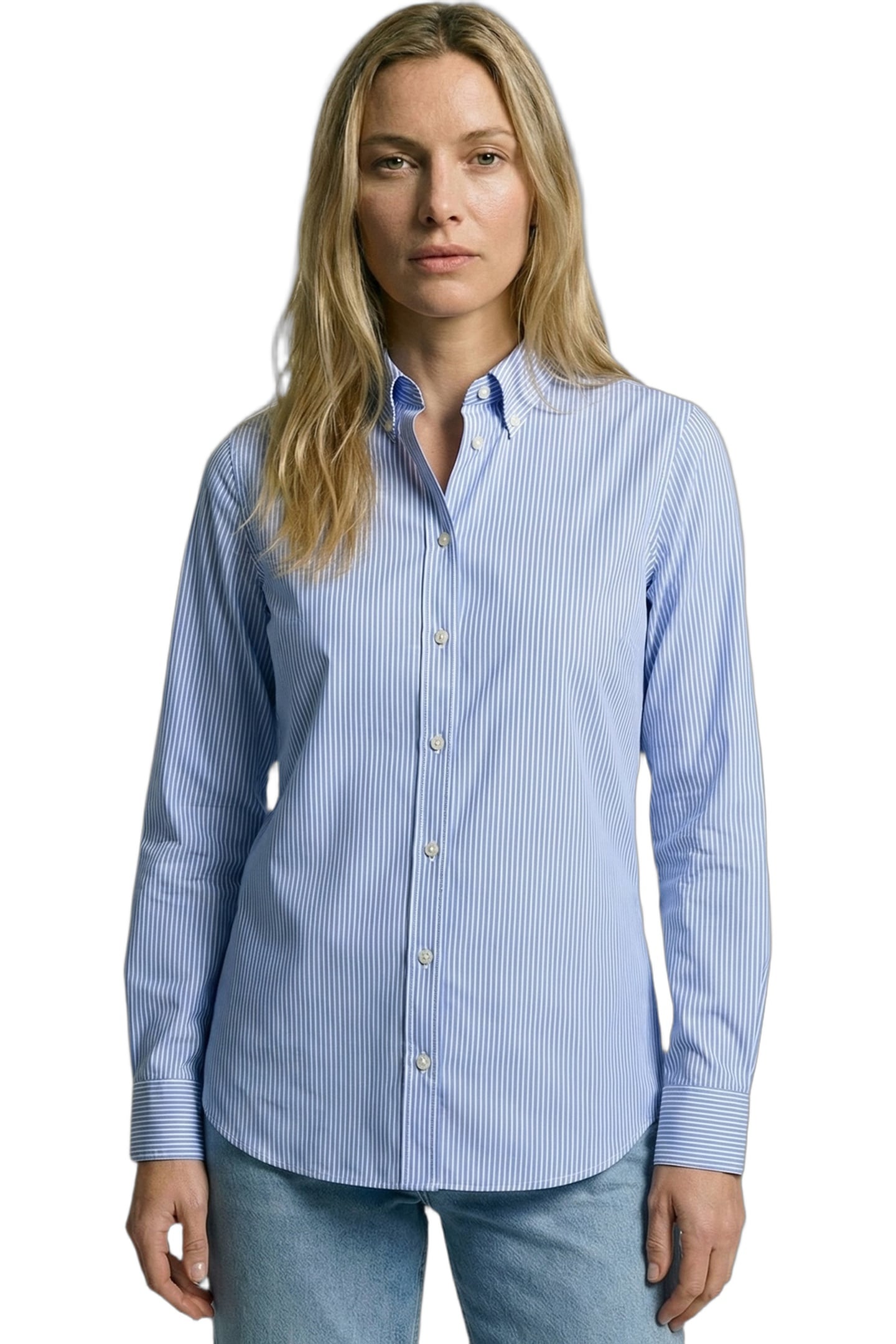 POPLIN STRIPE SHIRT LIGHT BLUE 1