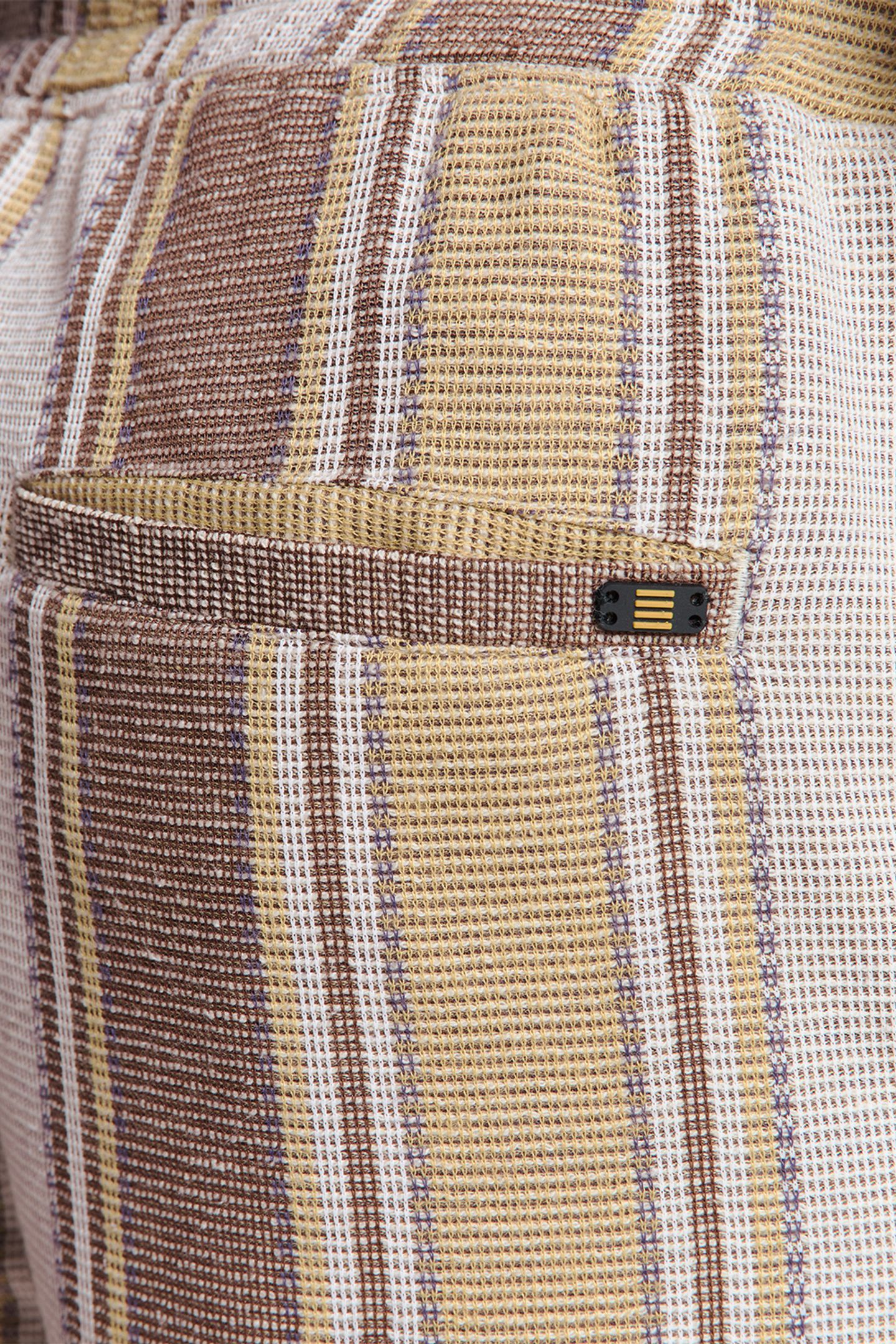 SHORT JERSEY MULTI COLOUR VERTICAL STRIPES YELLOW 7