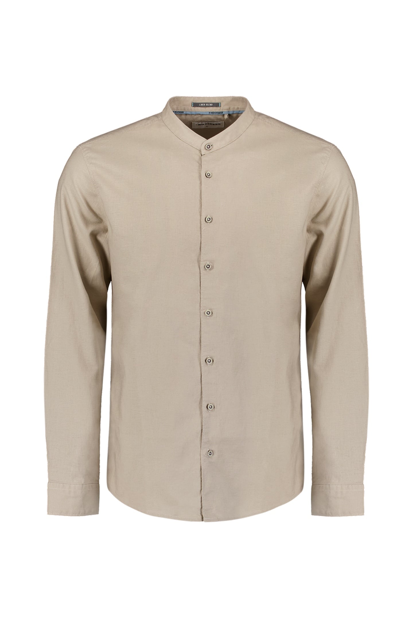 SHIRT GRANDDAD SOLID WITH LINEN LIGHT DESERT 5