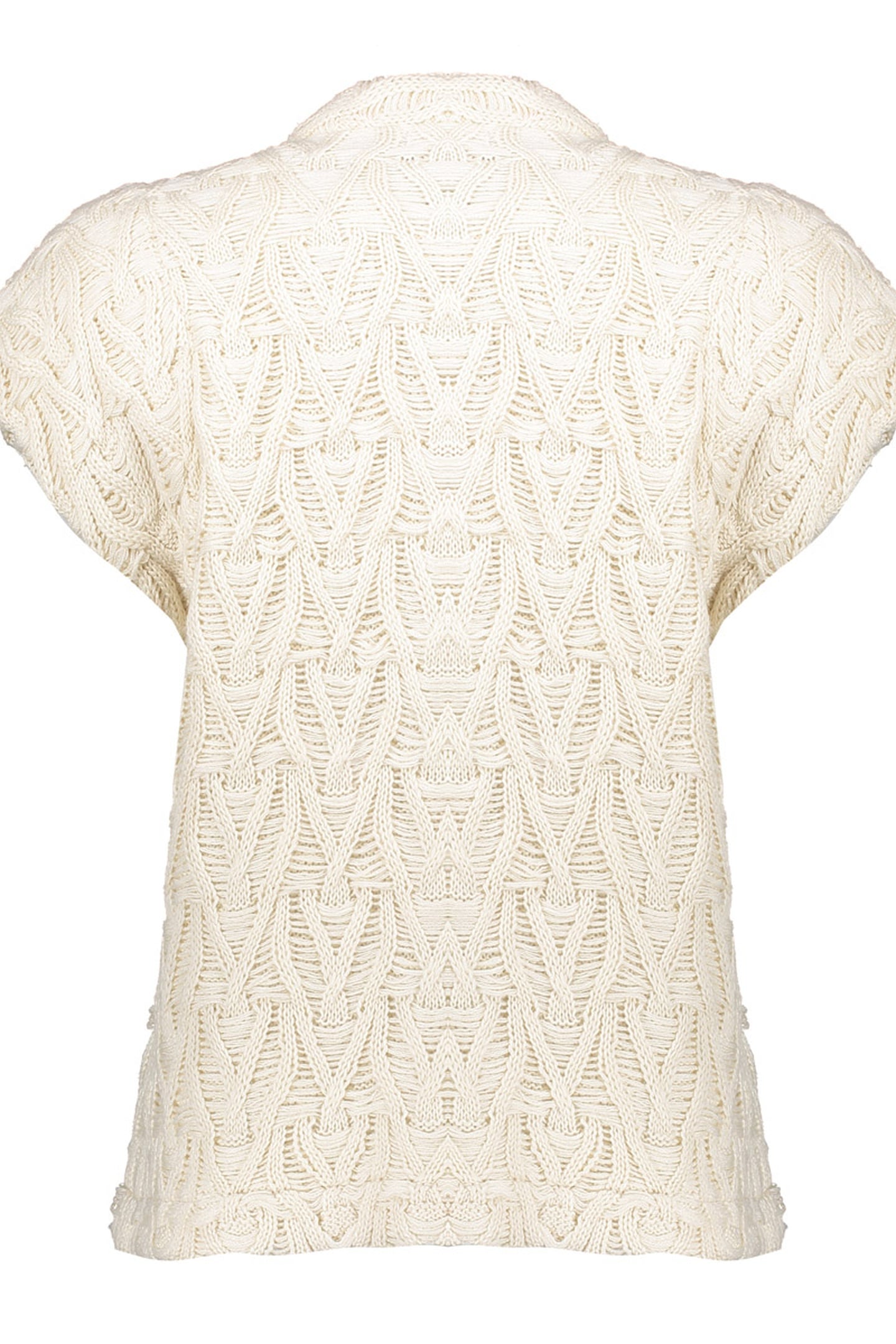 SLEEVELESS CARDIGAN OFF-WHITE 2