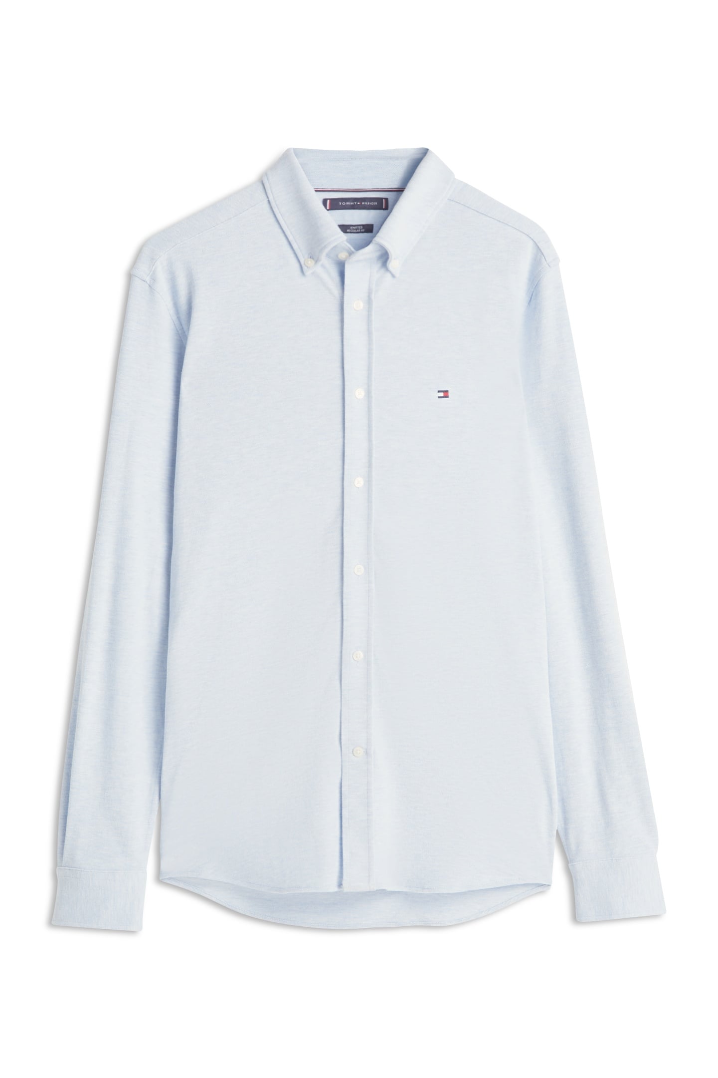 REGULAR KNIT PIQUE SHIRT LIGHT BLUE HEATHER 5