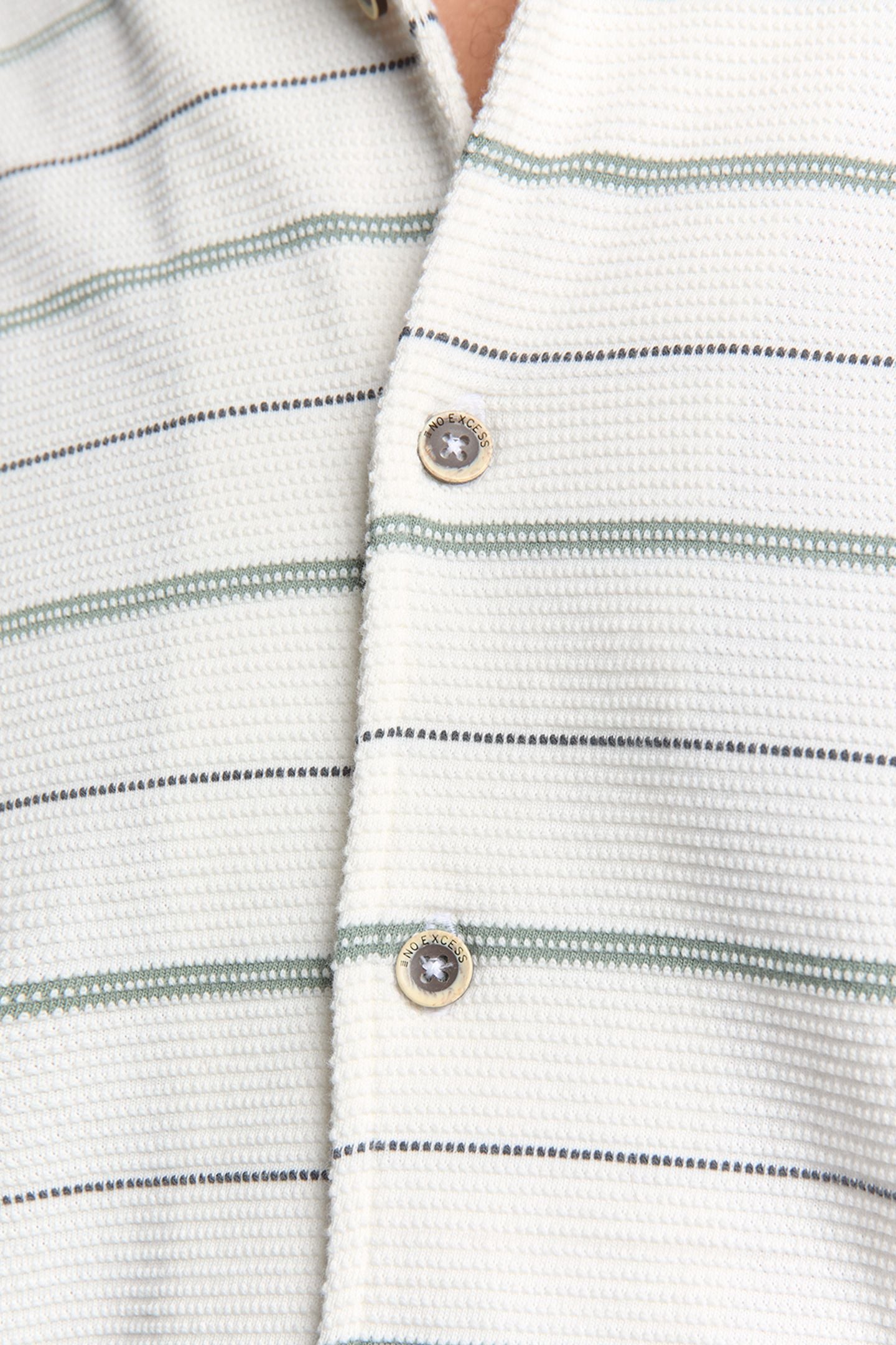 SHIRT SHORT SLEEVE JERSEY REVERS COLLAR STRIPES OFFWHITE 6