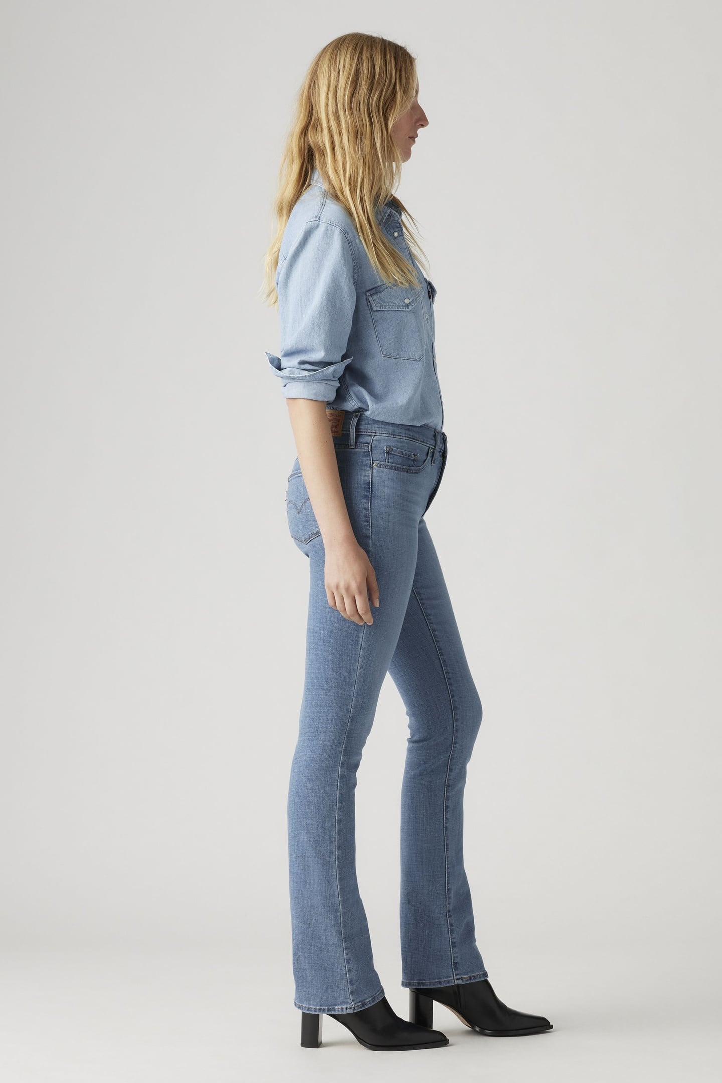 315 SHAPING BOOTCUT JEANS BLUE 3