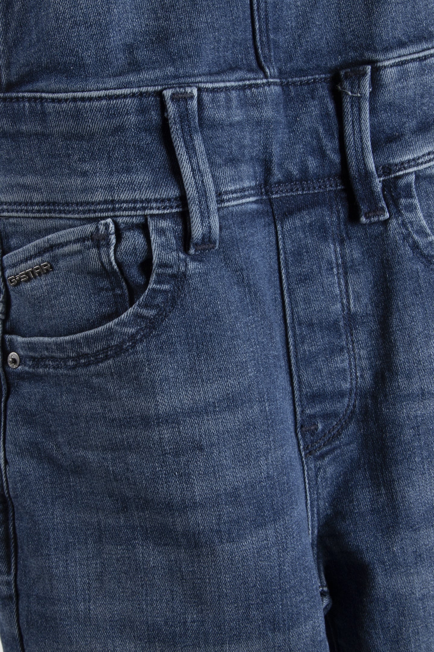 LYNN HIGH WAIST SKINNY OVERALL FADED NEPTUNE BLUE 6