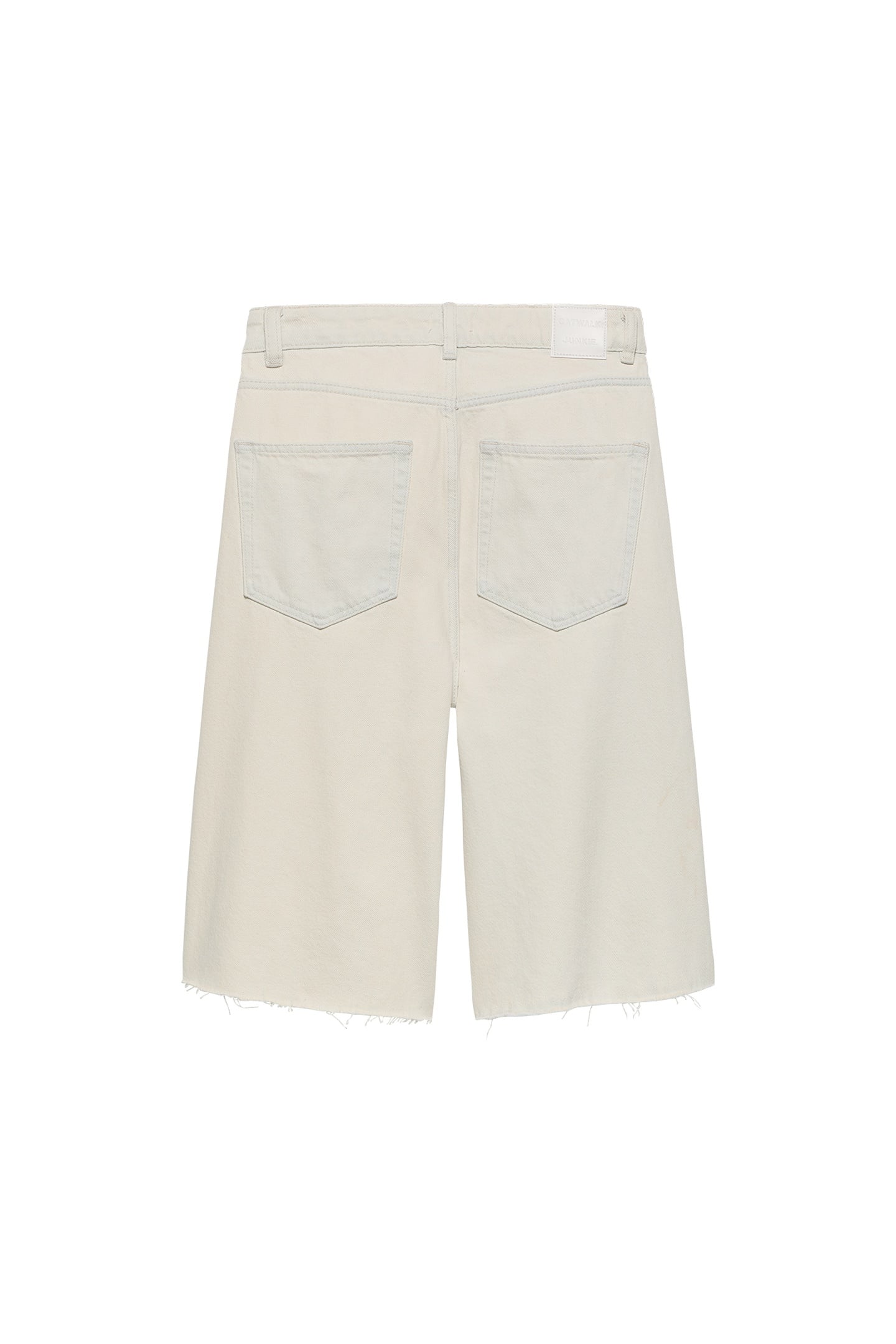LOOSE FIT BLEACHED JORTS BONE 5
