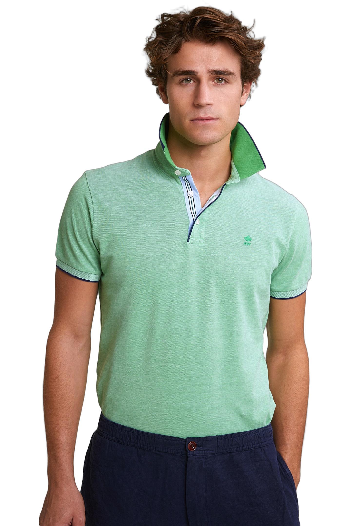 CUSTOM FIT COTTON STRETCH POLO BREADFRUIT 1