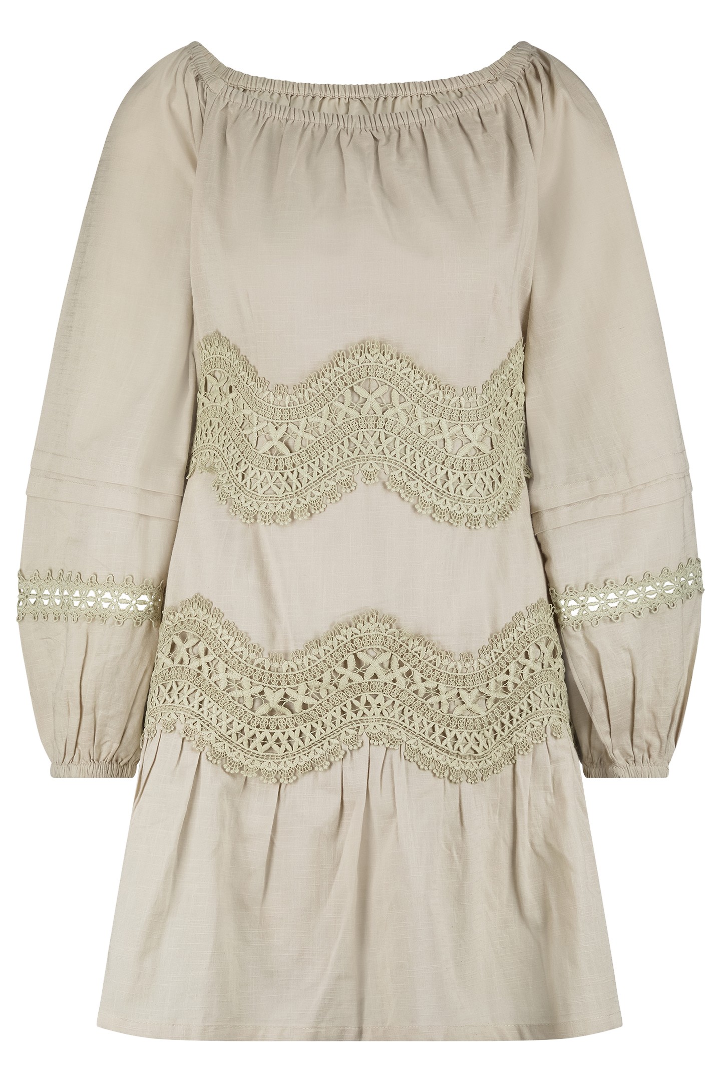 ANINE DRESS GREY BEIGE 1