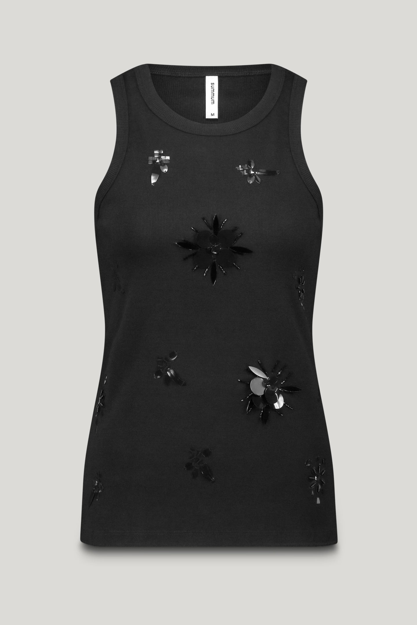 EMBELLISHED TANK TOP BLACK 4