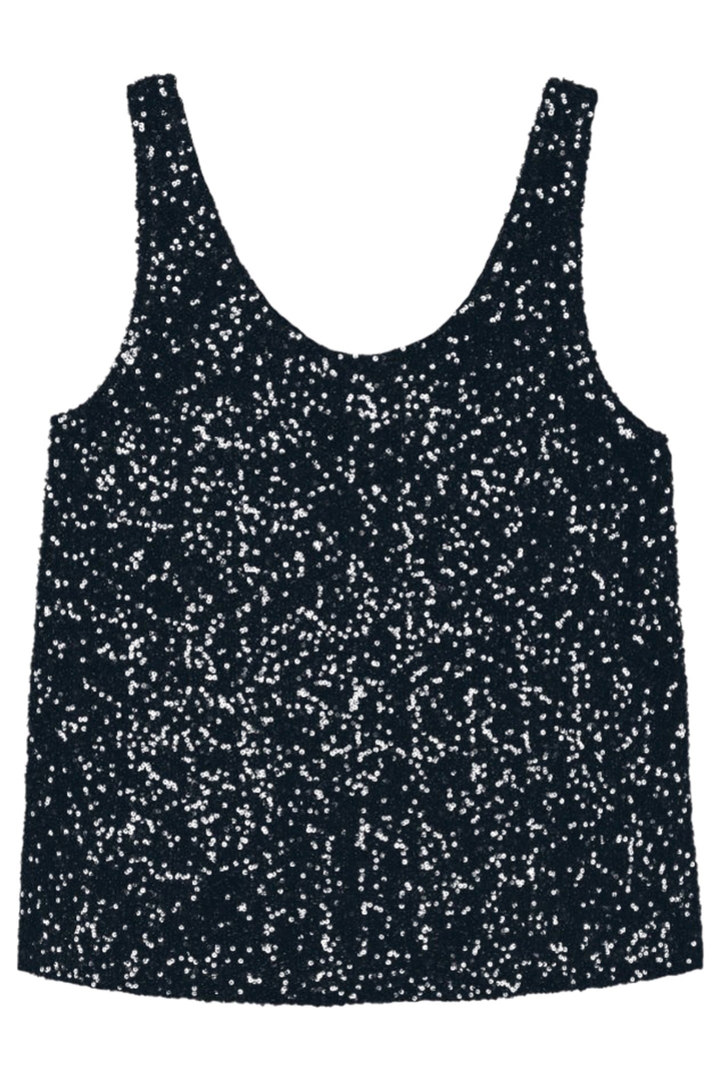 THE BLACK SEQUIN BASE TANK TOP BLACK 3