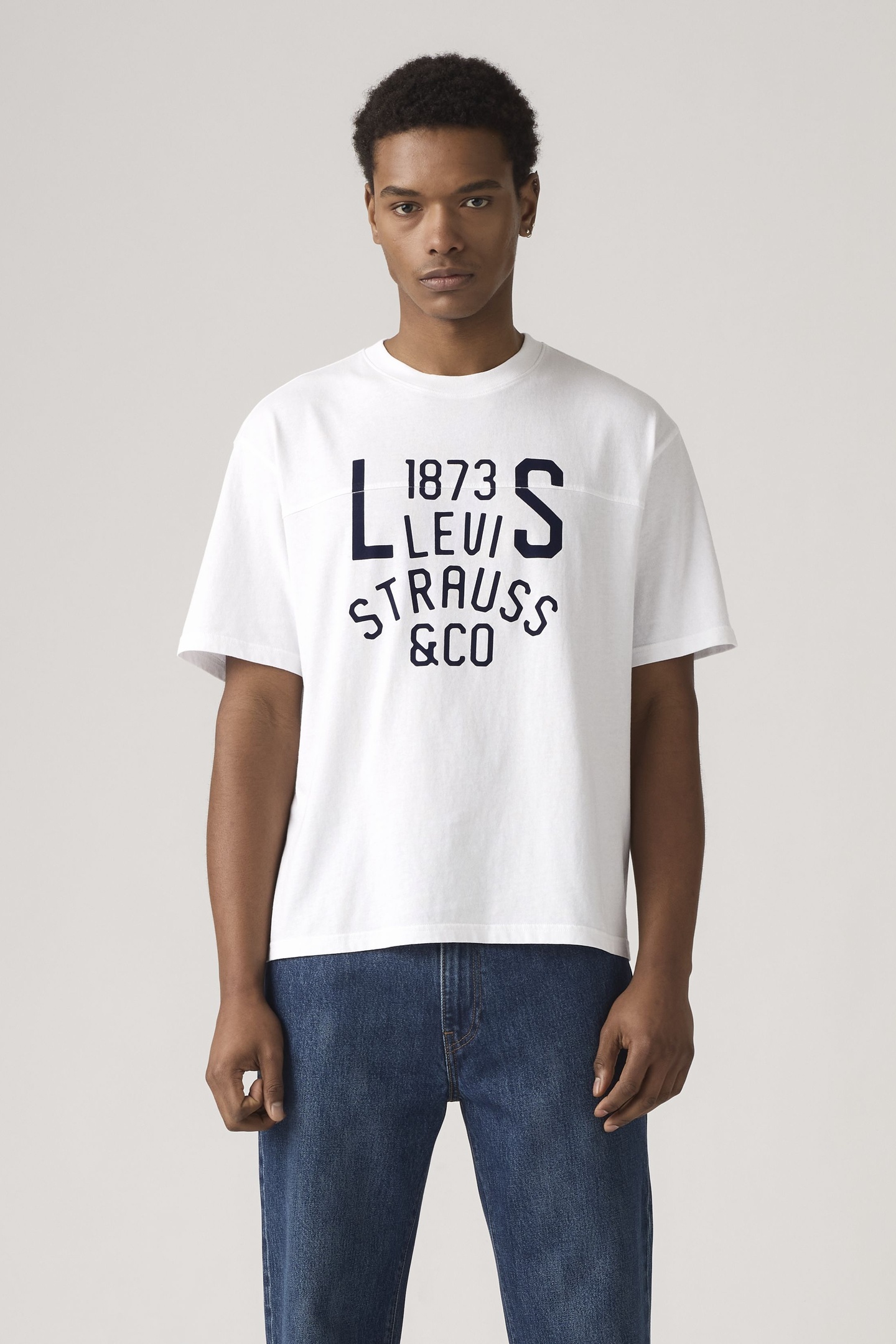 Levi's Lockwood Practice Tee Maat: M | T-shirts met Print Outlet | Heren | Wit