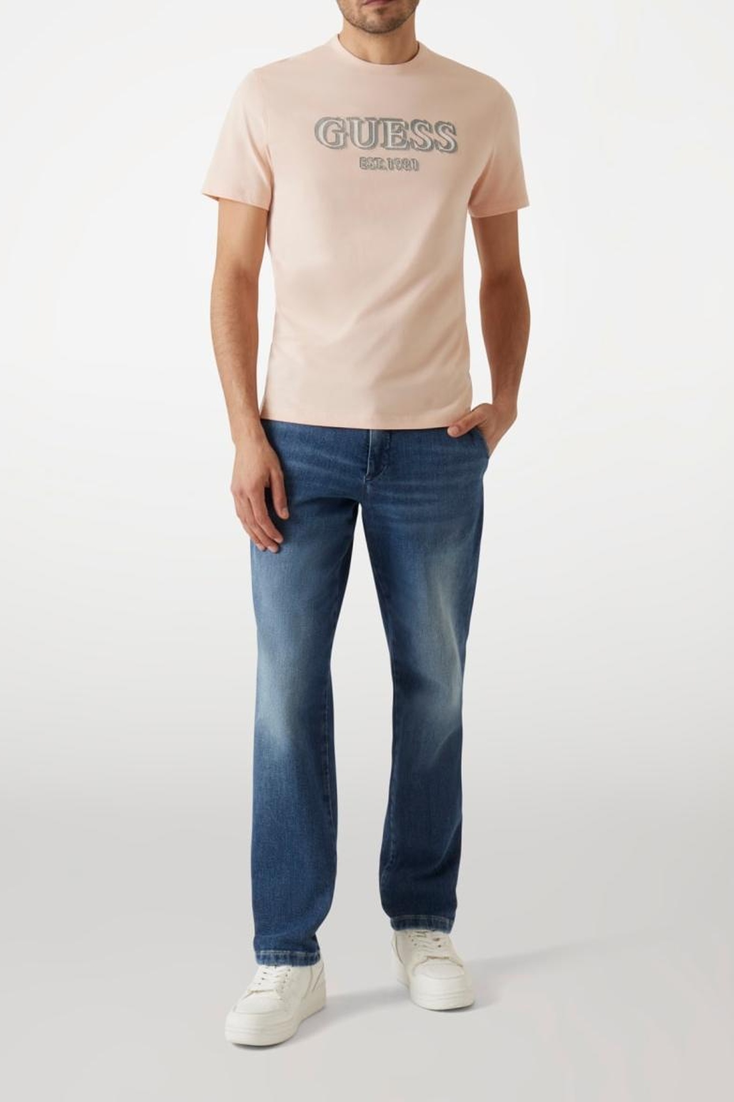 GUESS ECO SS CN GUESS LOGO TEE FEEL YOUR SKIN 9