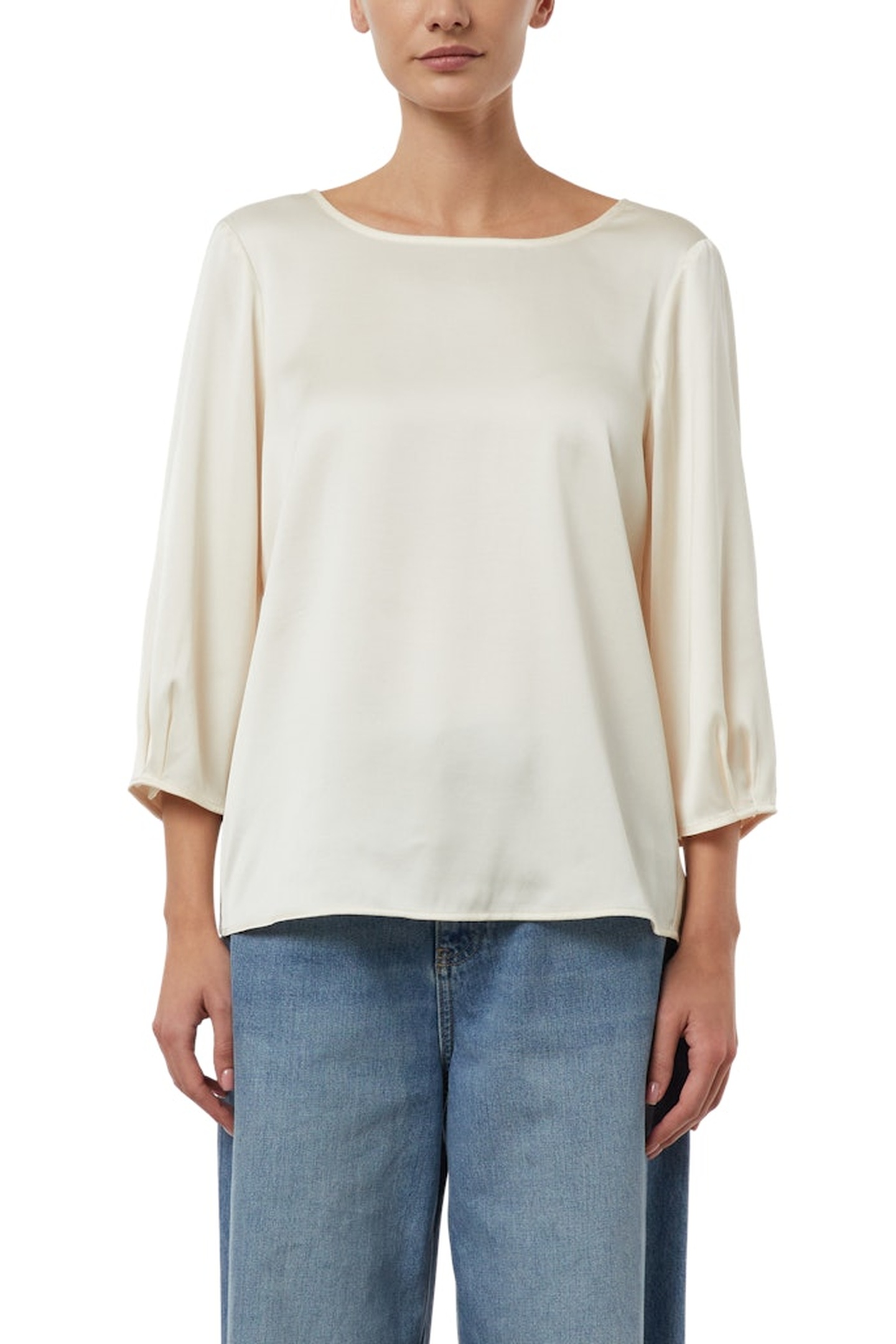 Comma Blouses Offwhite Maat: 36 | Longsleeves Outlet | Dames | Wit