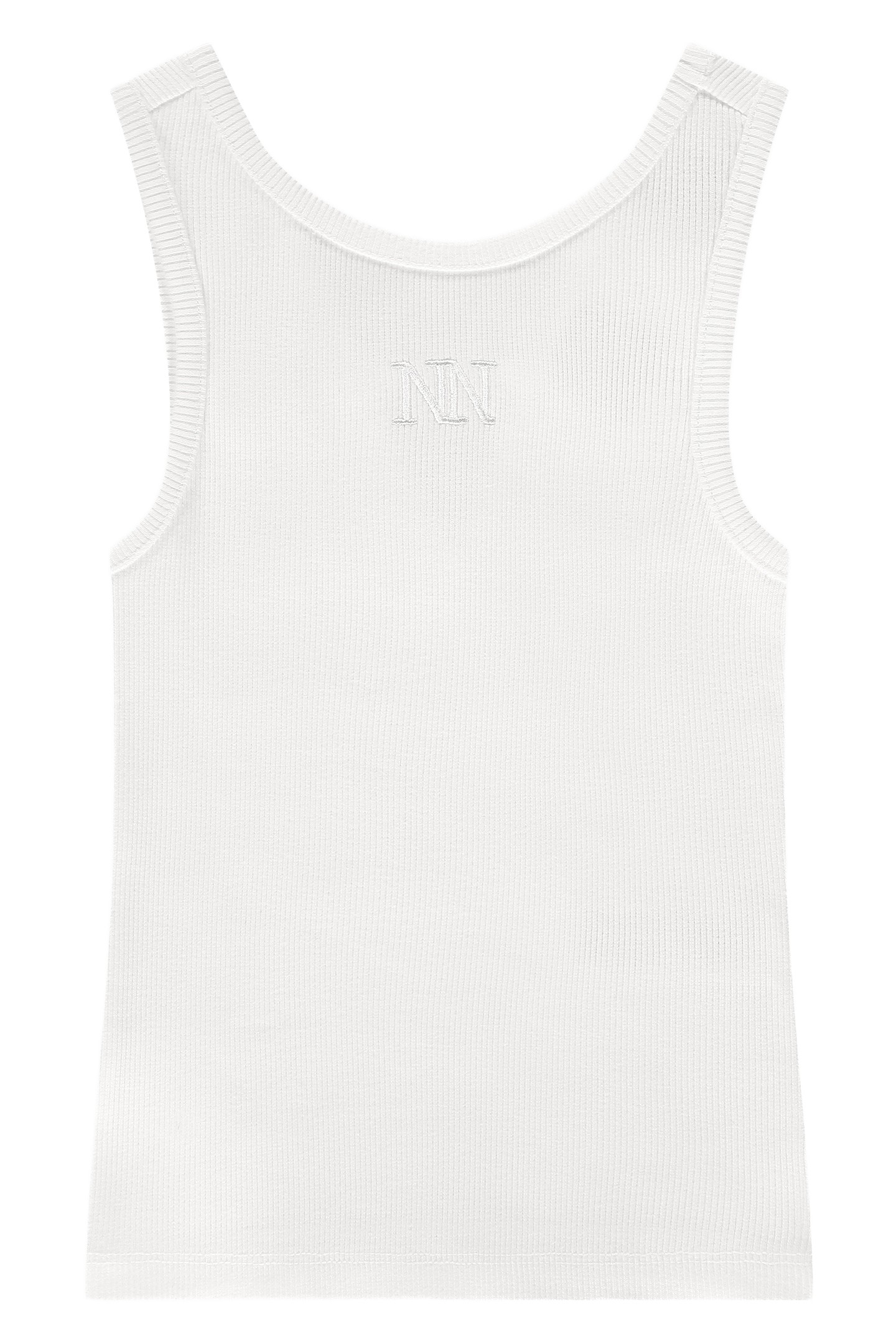 BELLE BACK RIB TOP OFF WHITE 2