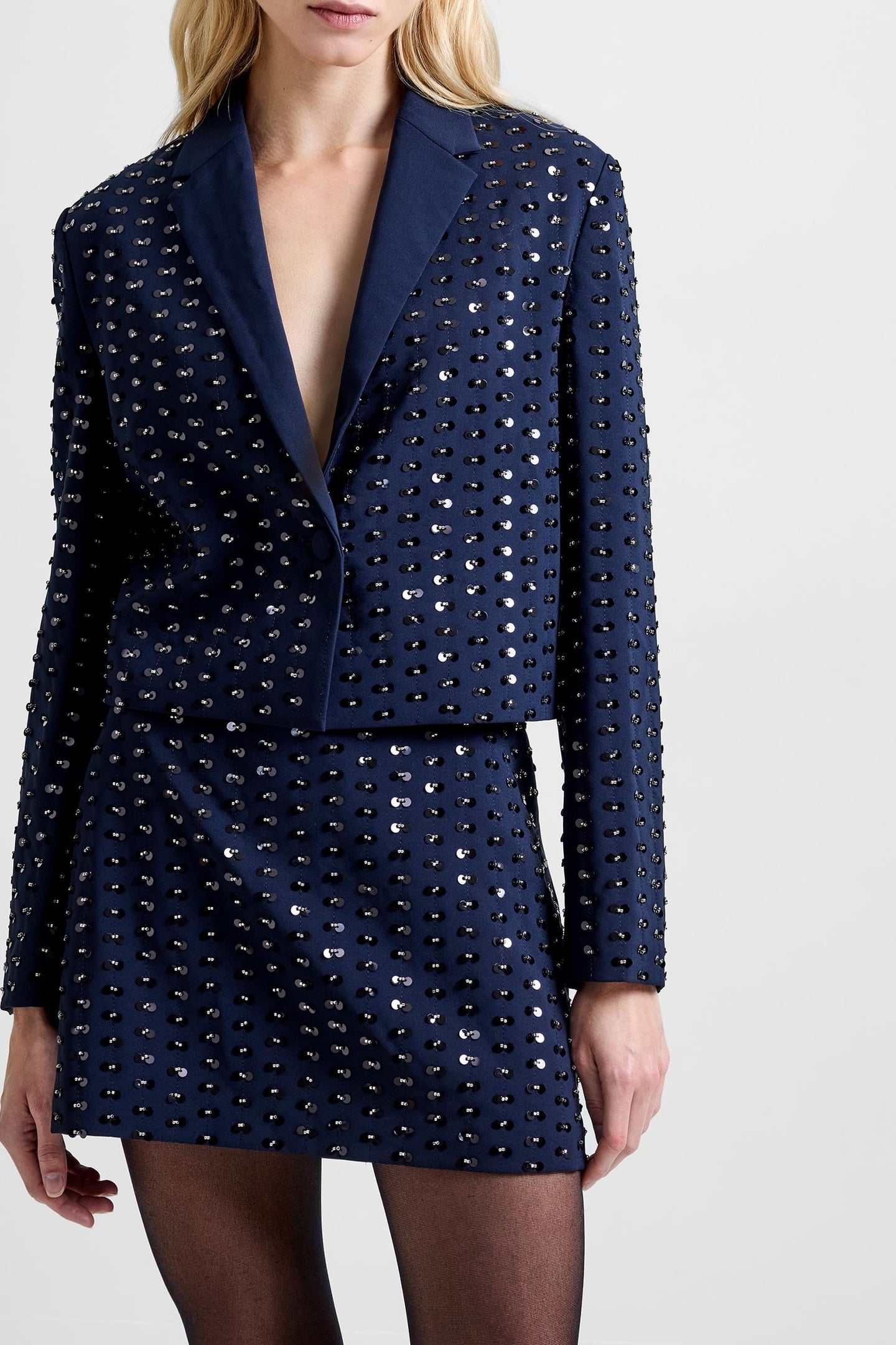 SHERRY EMBELLISHED BLAZER NAVY 1