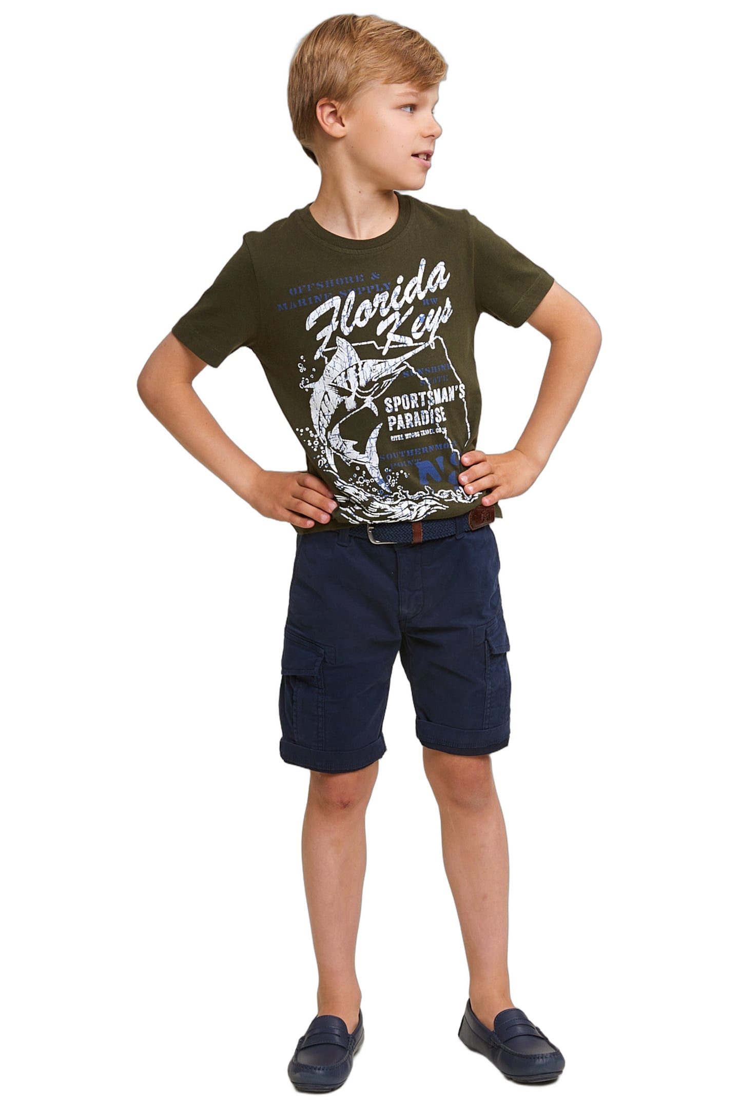 NORMAL FIT BASIC T-SHIRT SHORT SLEEVES FOREST MIX 3