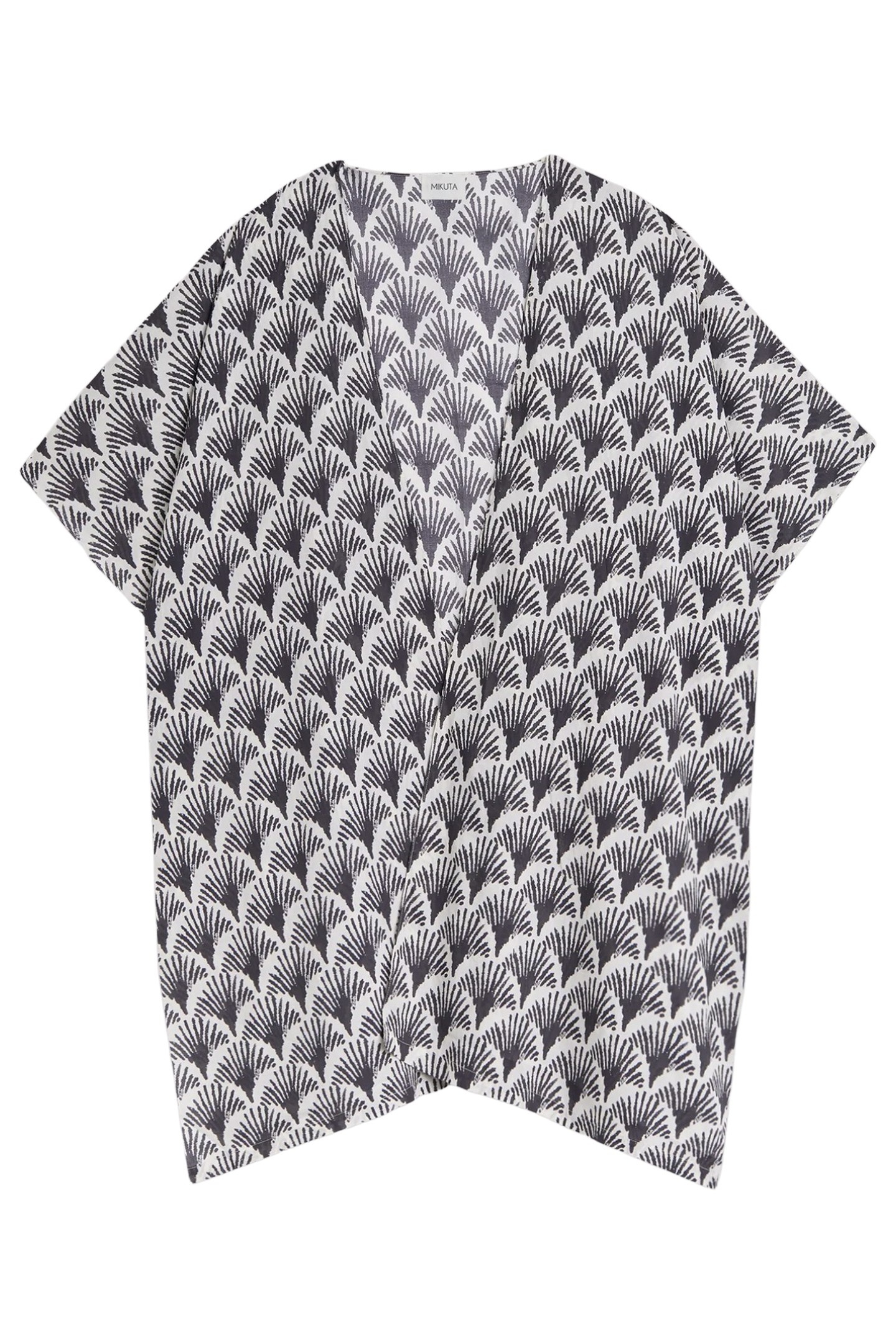 THE PRINTED FLOWY KIMONO BROWN 3