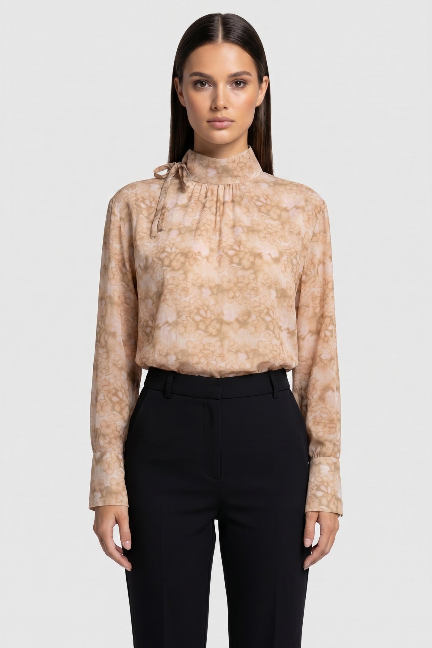 ZORA SILK BLOUSE ORANGE 1