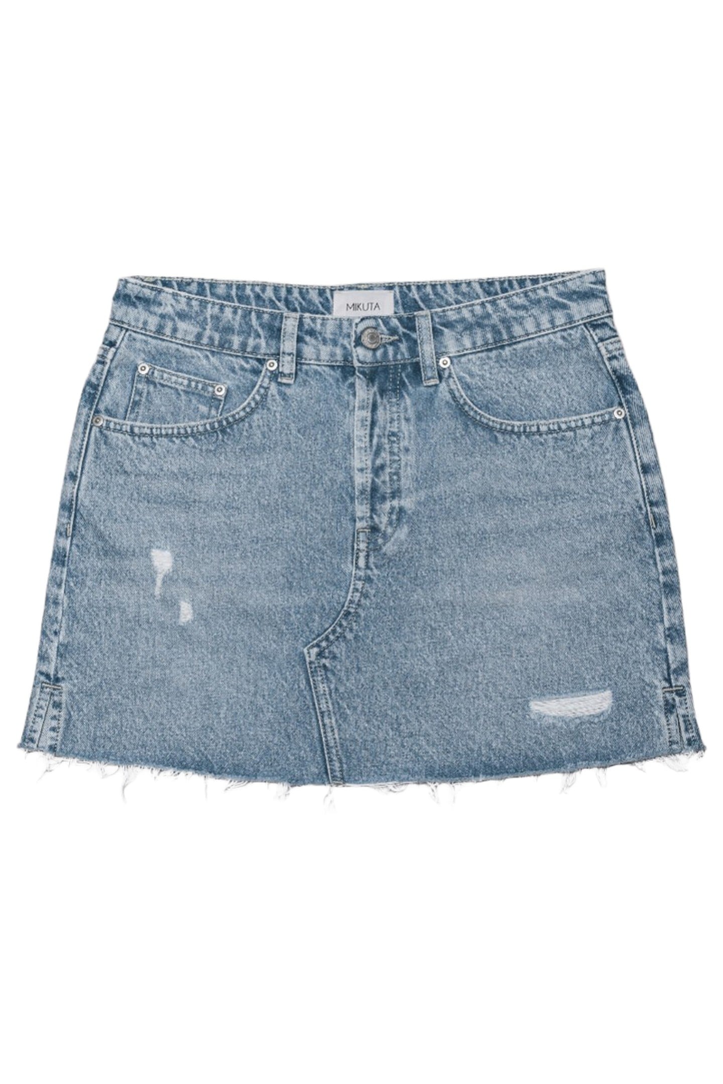 THE BLUE SLIT DENIM SKIRT BLUE 3