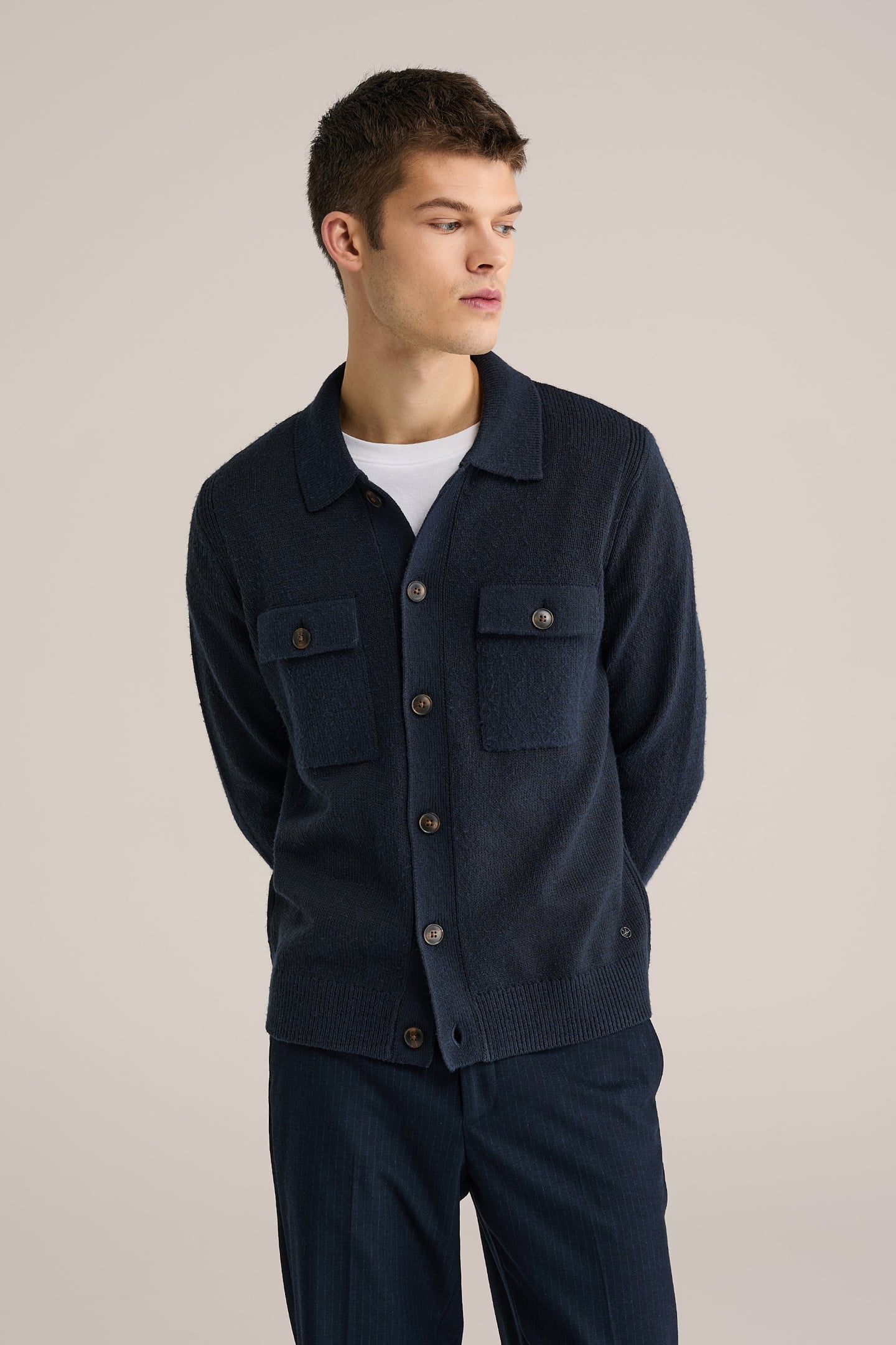 We Fashion Cardigan Dark Blue Maat: XL | Cardigans Outlet | Heren | Blauw
