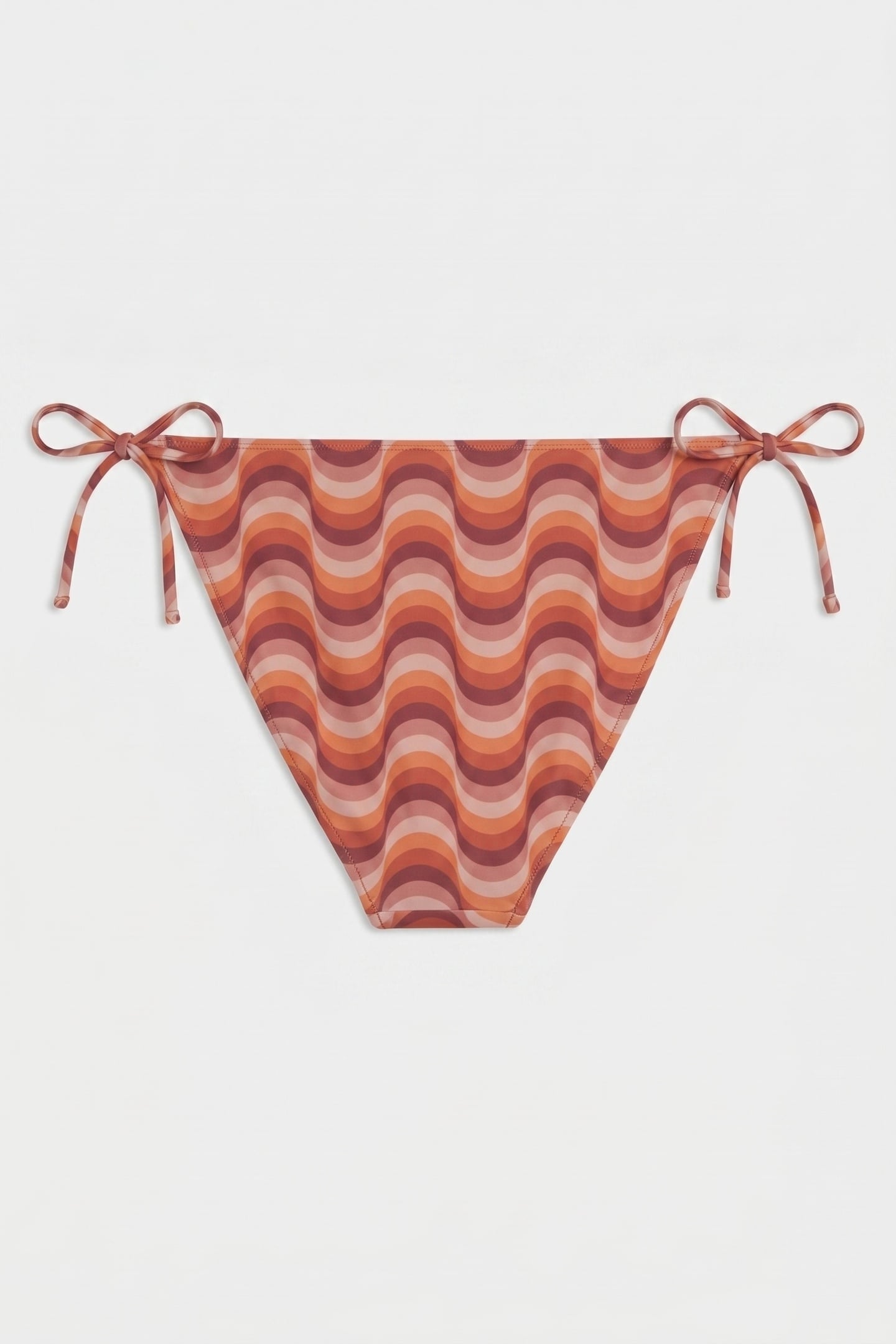 SIDE STRAP BIKINI BOTTOM GROOVY WAVE FROZEN CHOCO BROWN 3