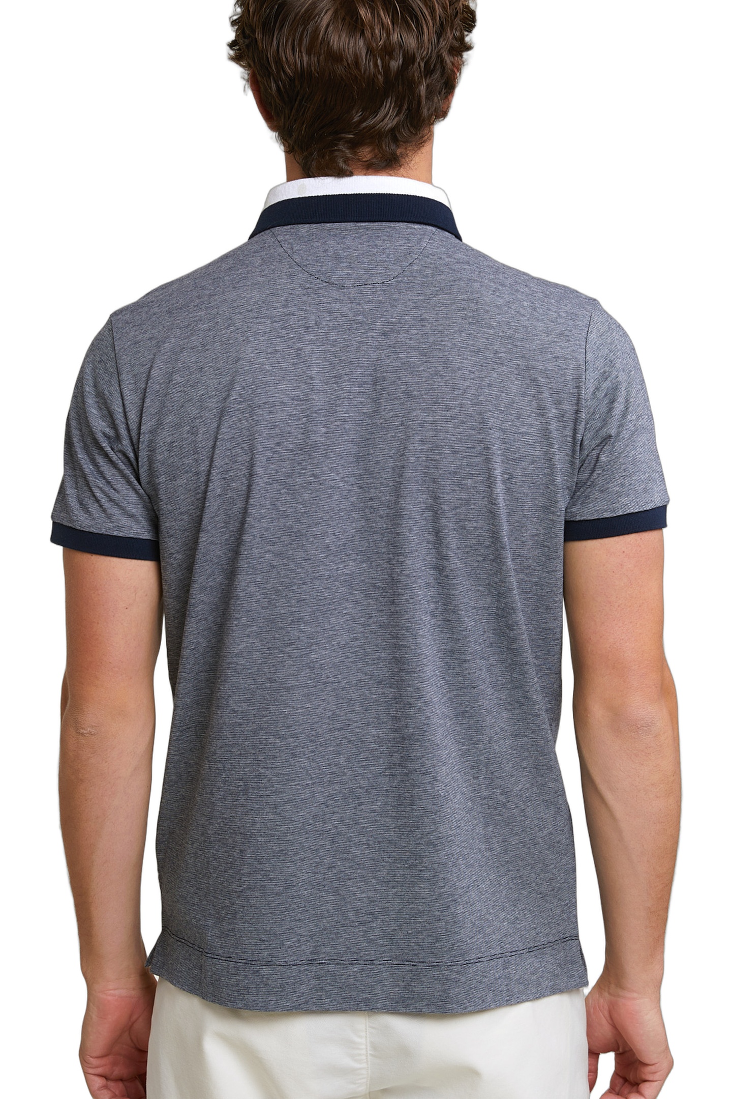 CUSTOM FIT SILKY COTTON POLO POLO NAVY 3