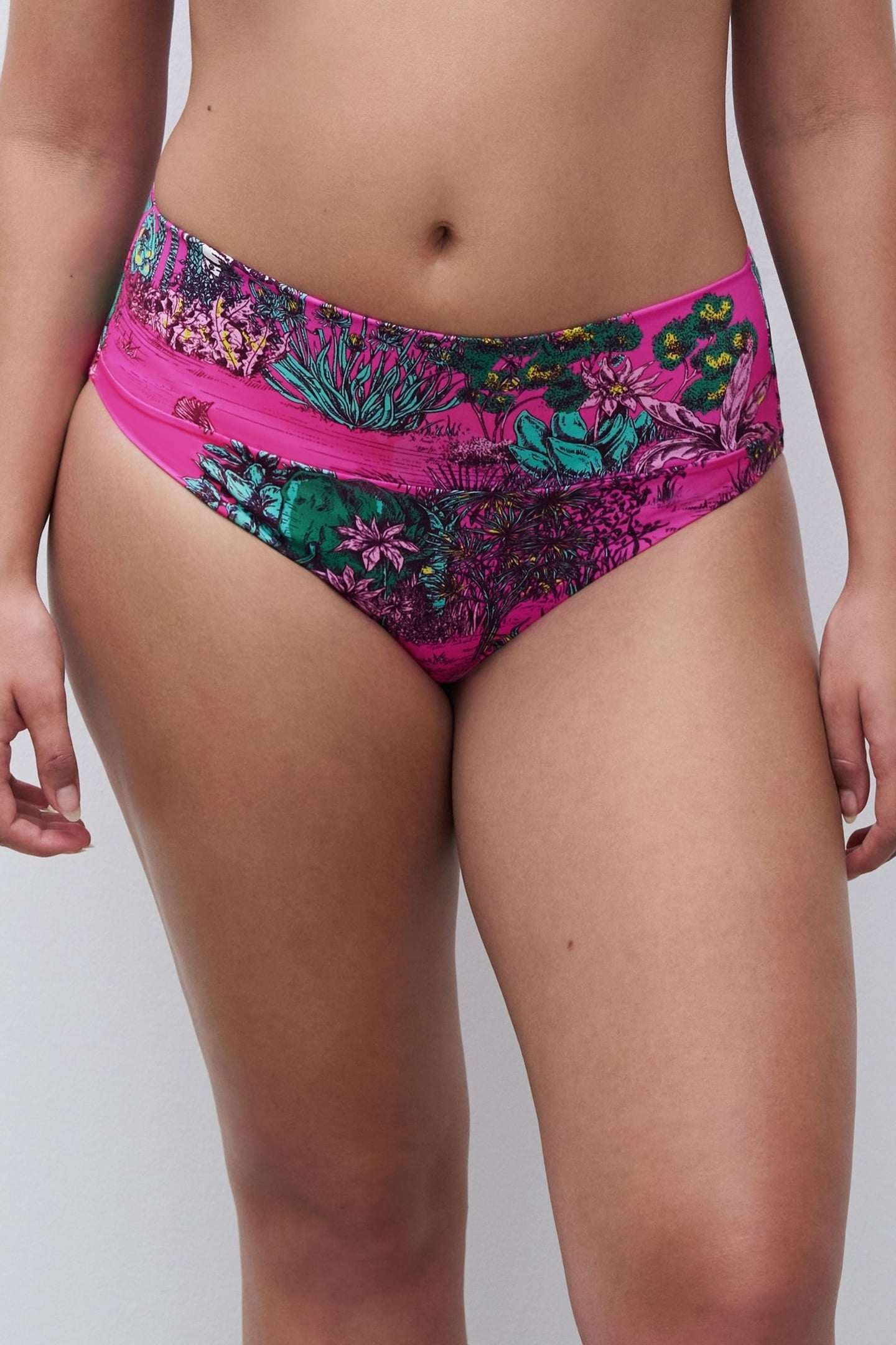 SW BO. FULL BRIEF STD HIGH W. PINK JUNGLE 1