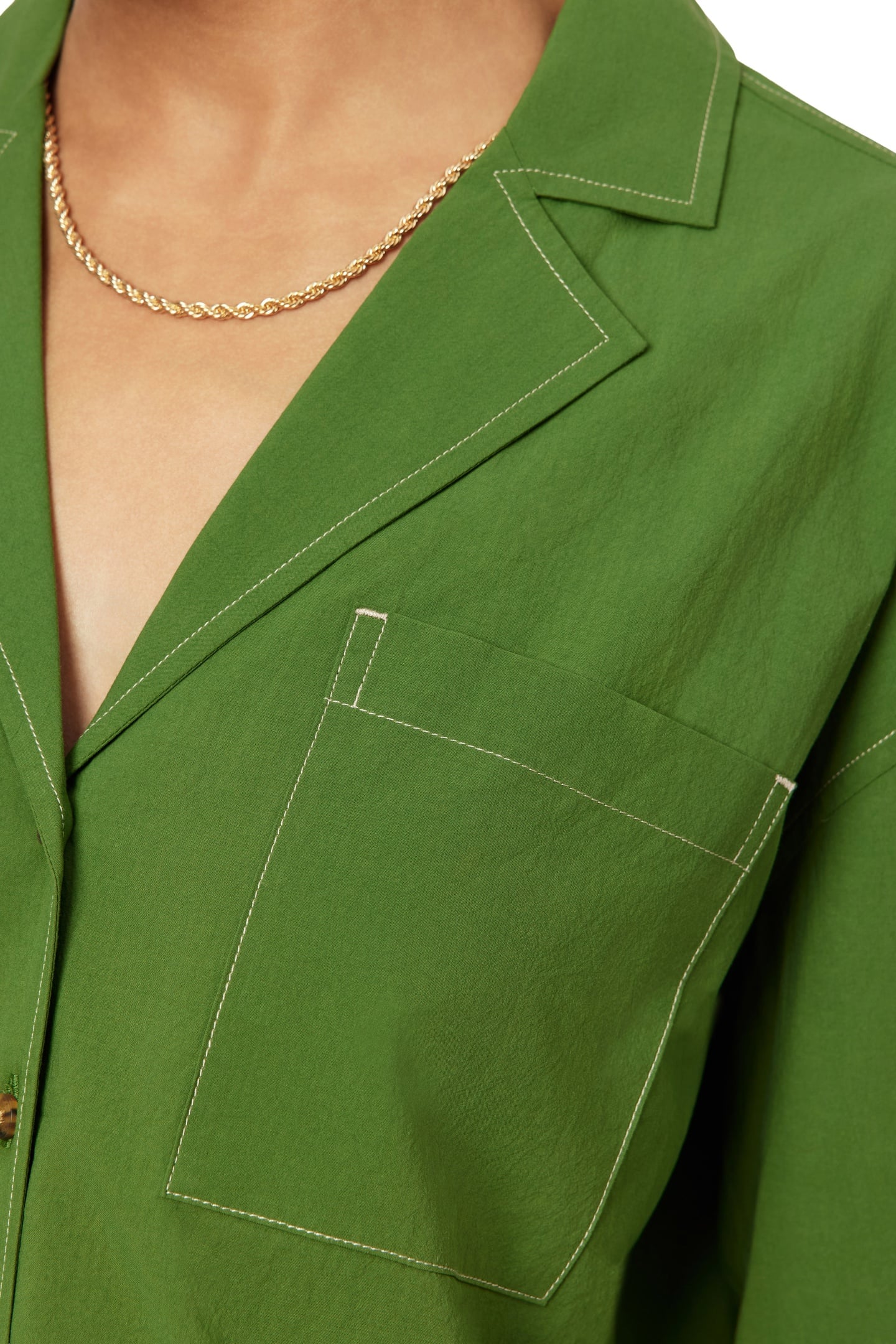 NOTCH LAPEL SHIRT GARDEN GREEN 4