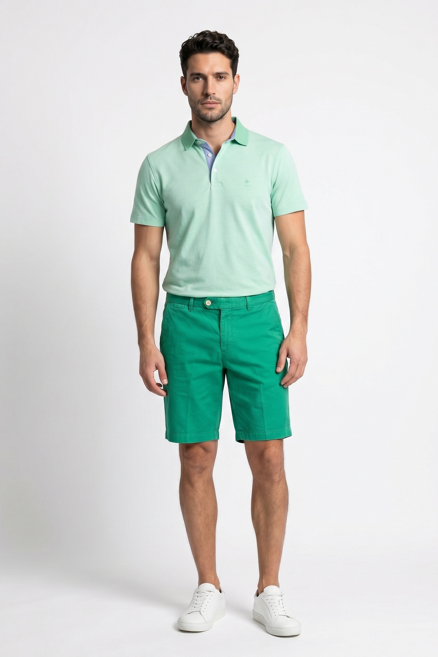 BASIC CHINO SHORT STRETCH GREEN 1