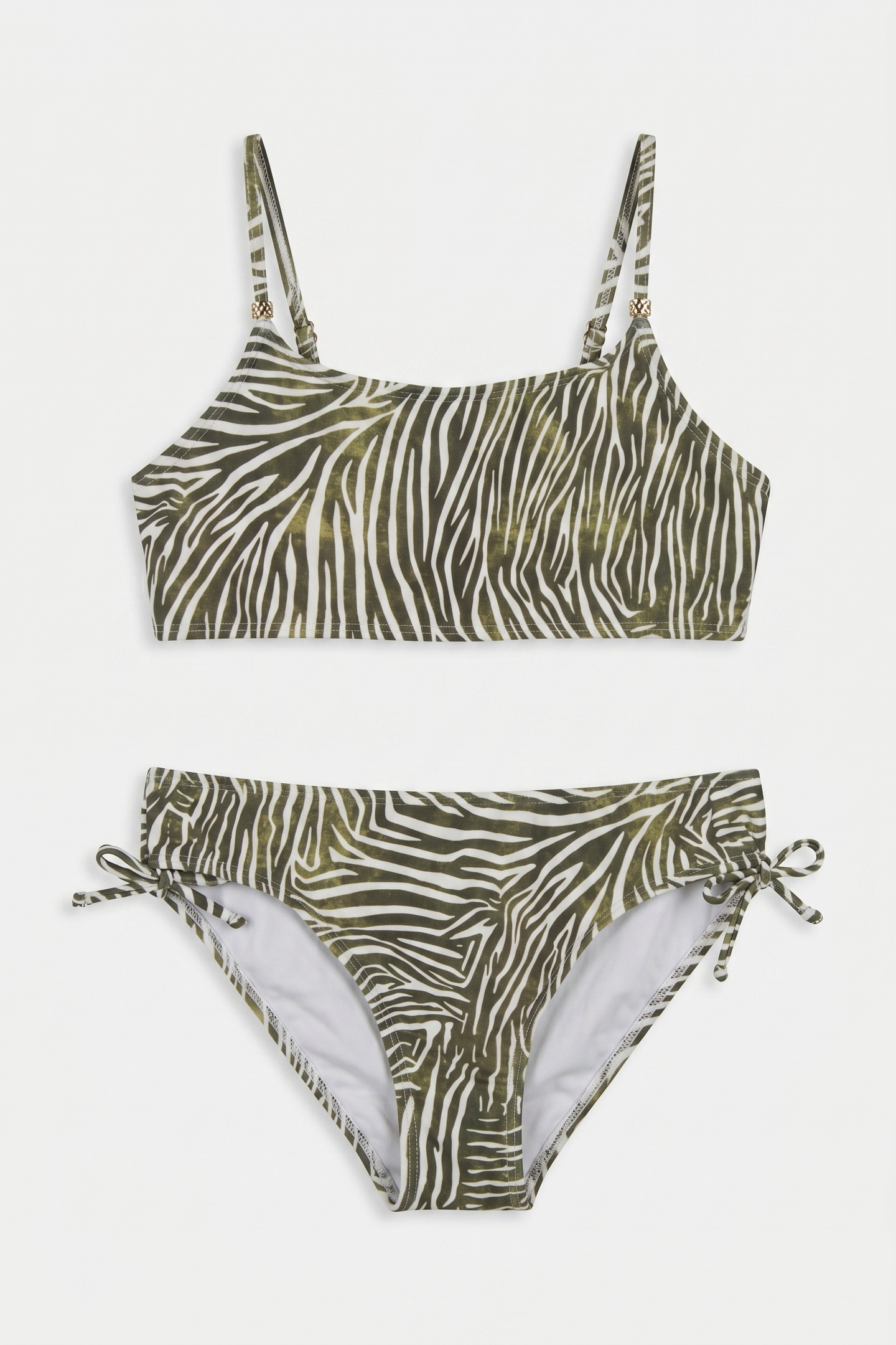 GIRLS LIV BIKINI SET ZANZIBAR ZEBRA PALMTREE GREEN 2