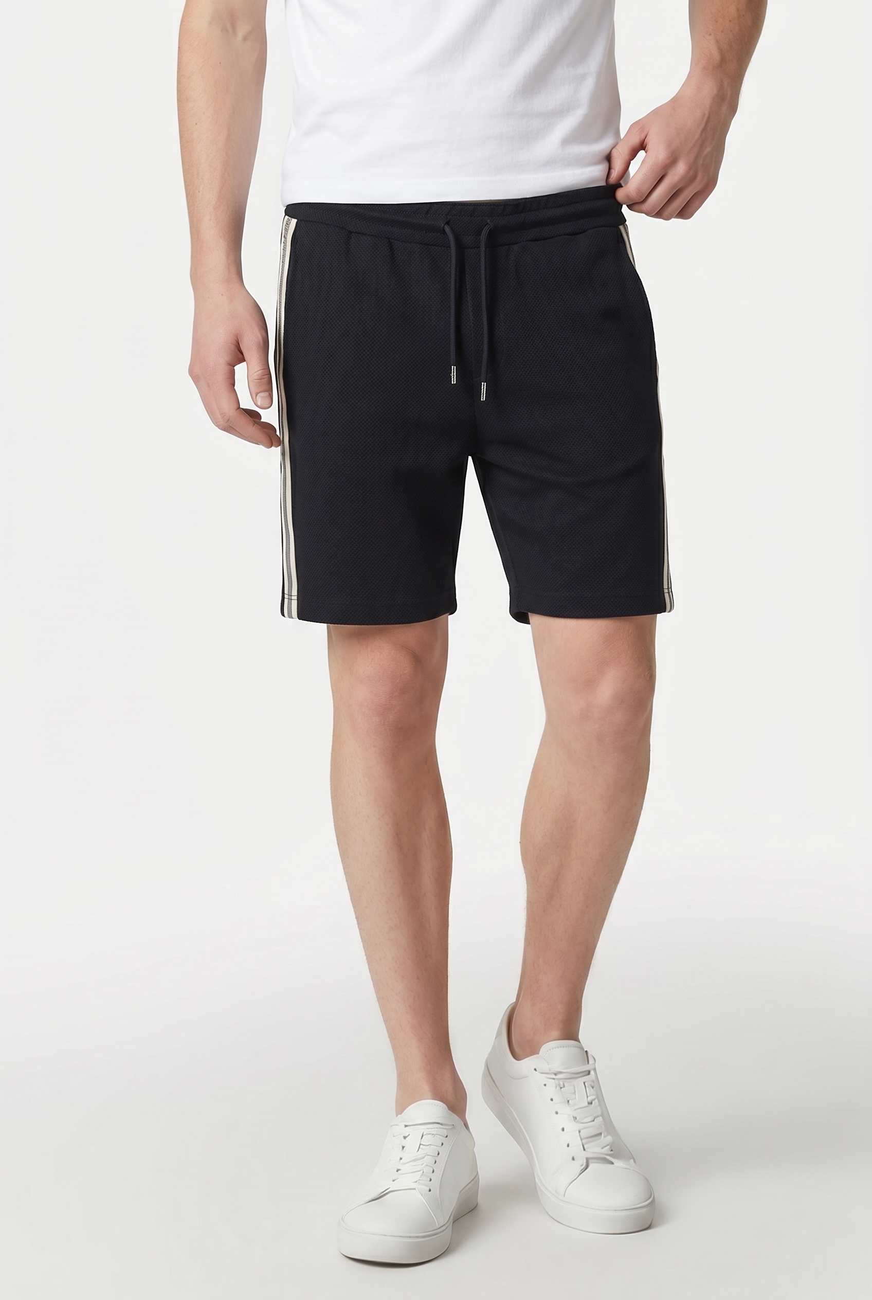 Reiss Textured Tape Drawstring Short Navy Maat: XXL | Korte Broeken Outlet | Heren | Blauw