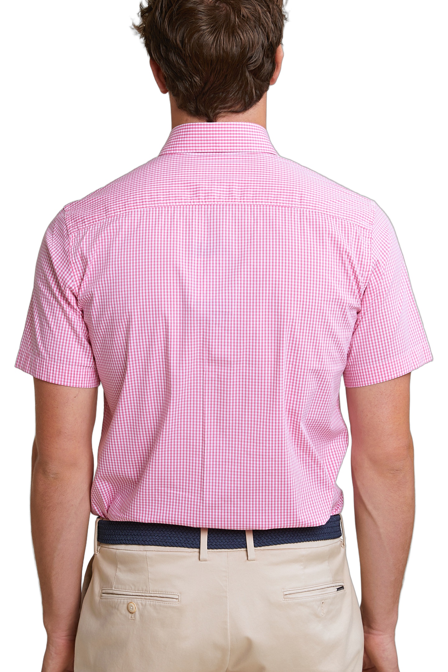 CUSTOM FIT CHECKED PERFORMANCE STRETCH SHIRT SHORT SLEEVES P 4