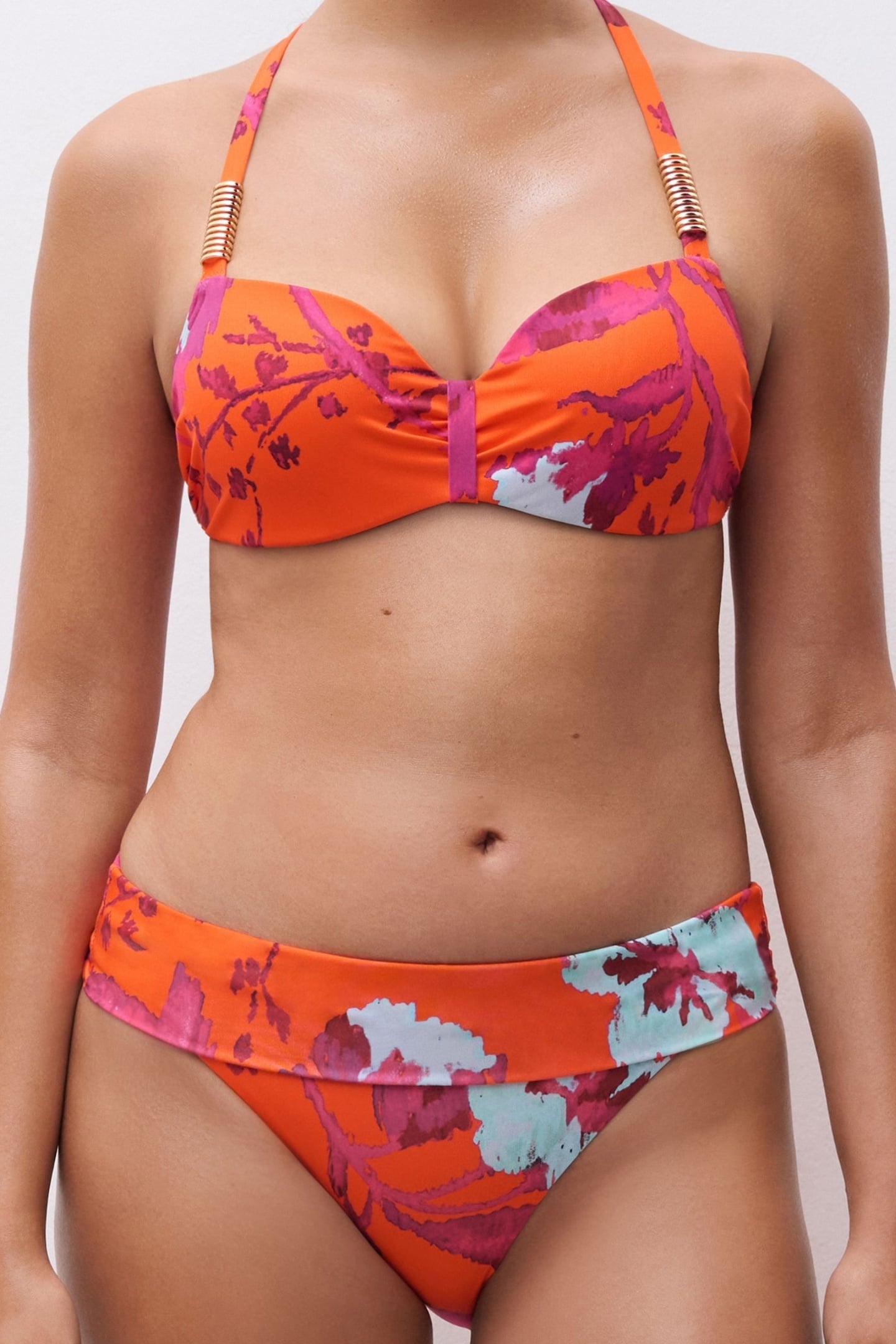 SW BRA TSHIRT HALF CUP MEMORY PAINTED FLOWERS 2