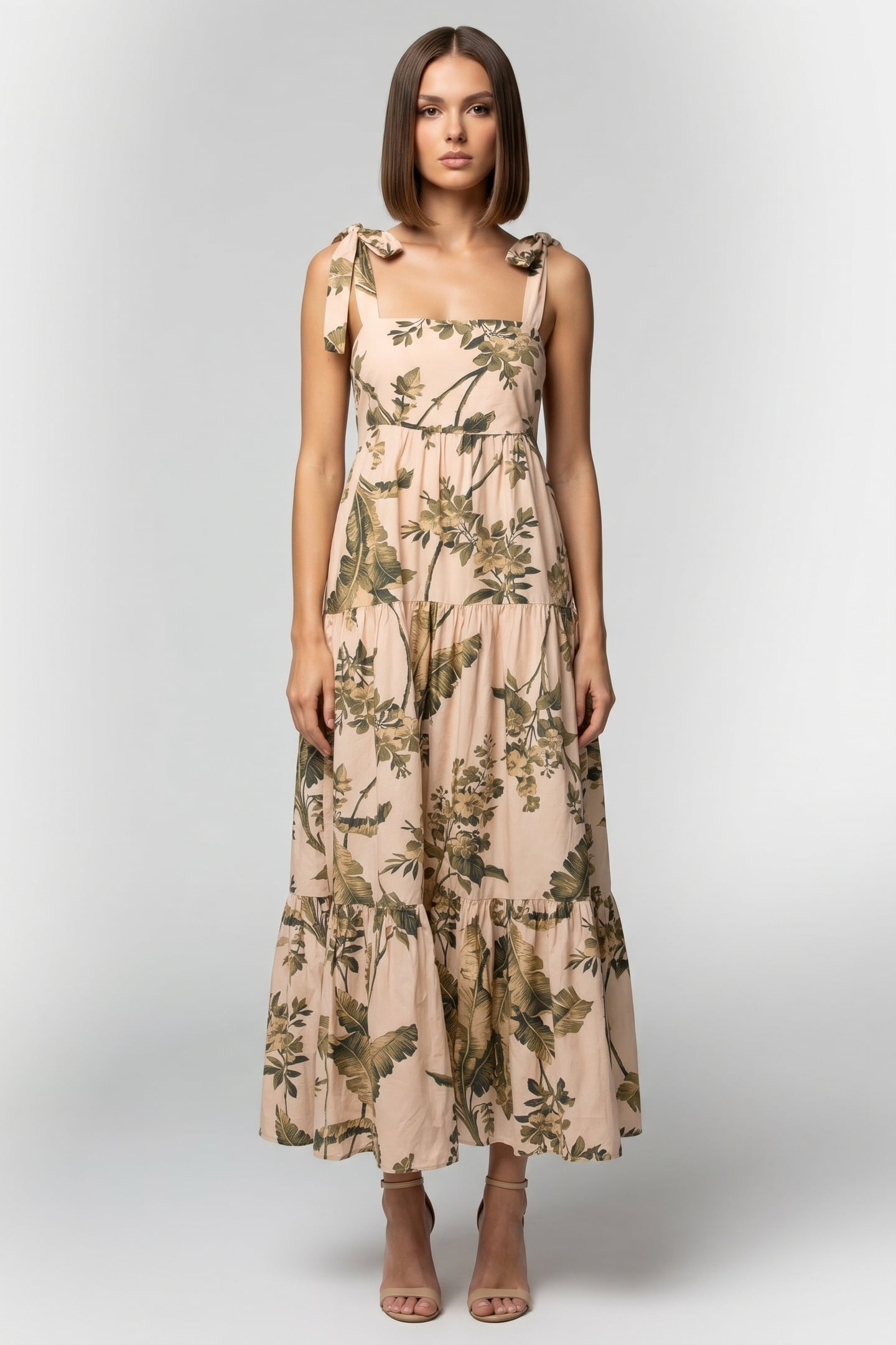 ROSALYN DRESS BEIGE 1