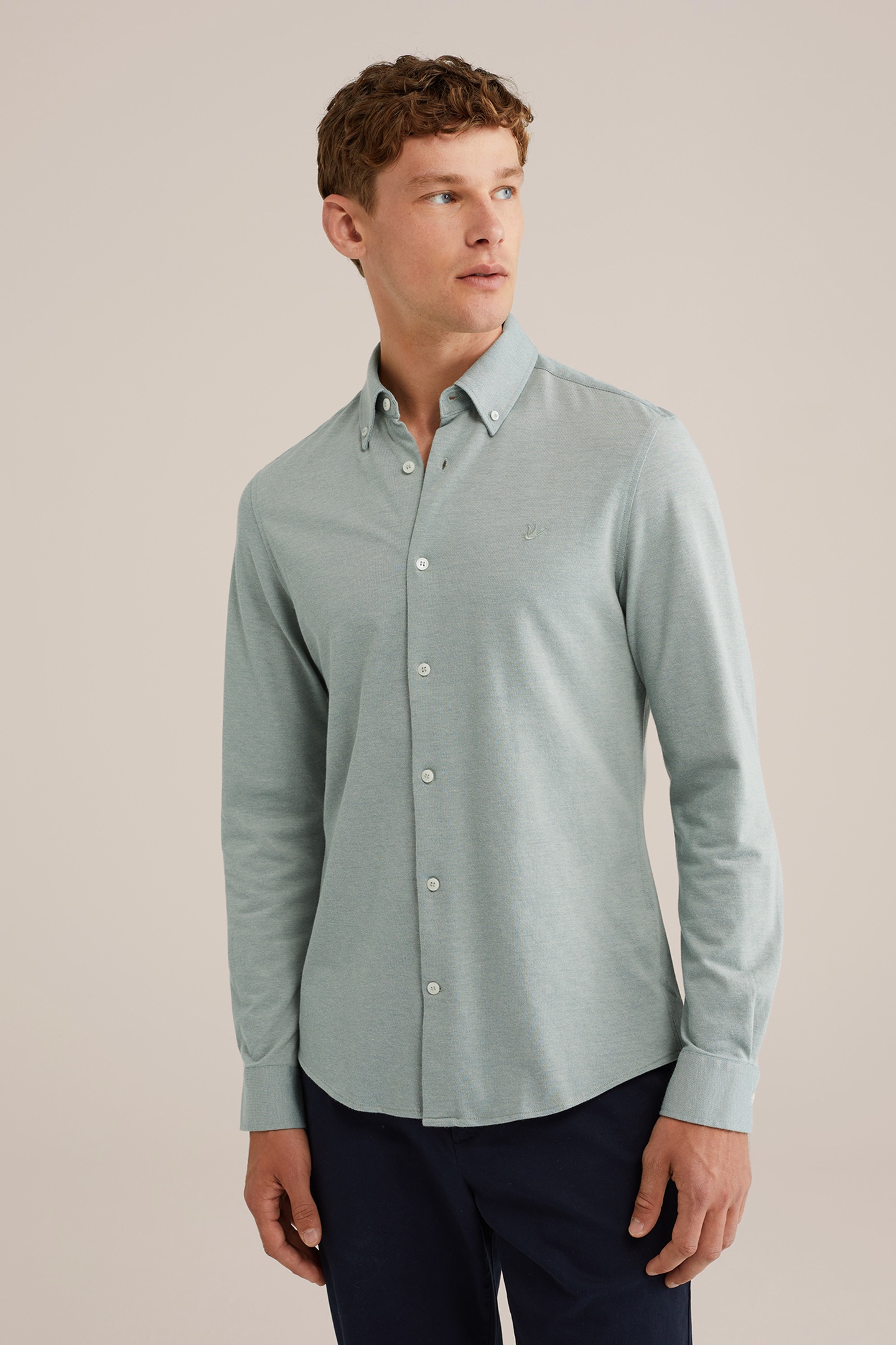 WE Fashion Shirt Light Green Talla: S | Camisas Casuales Outlet | Hombre | Verde