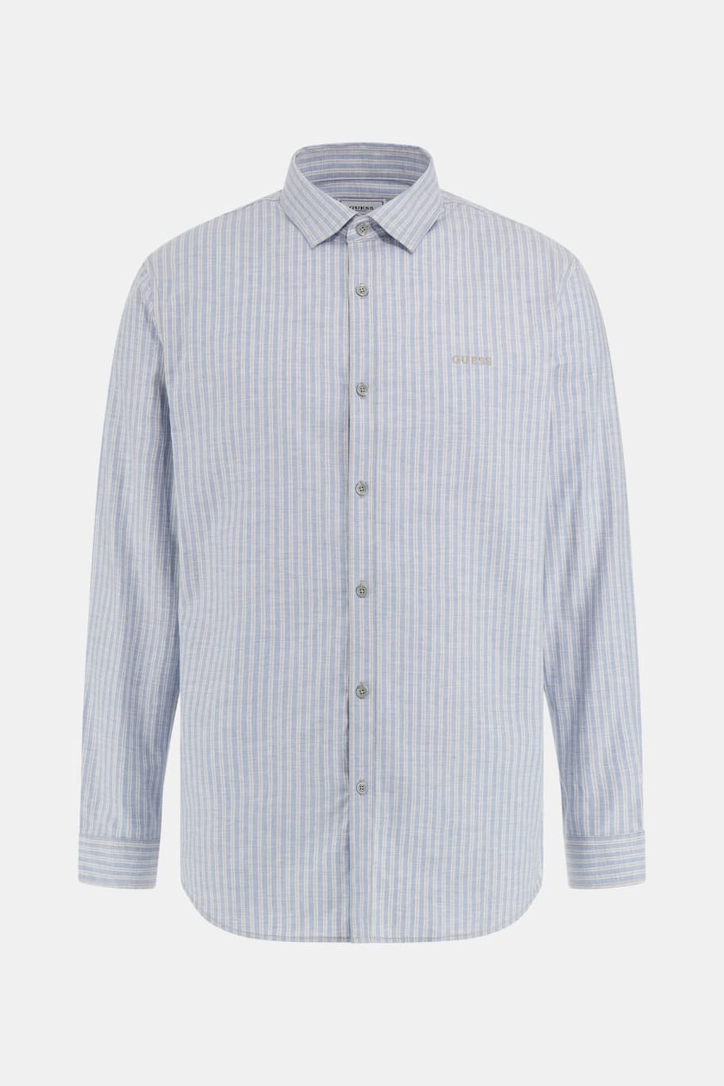 GUESS ECO LS COLLINS SHIRT GREEN MEDIUM IRR STR 3