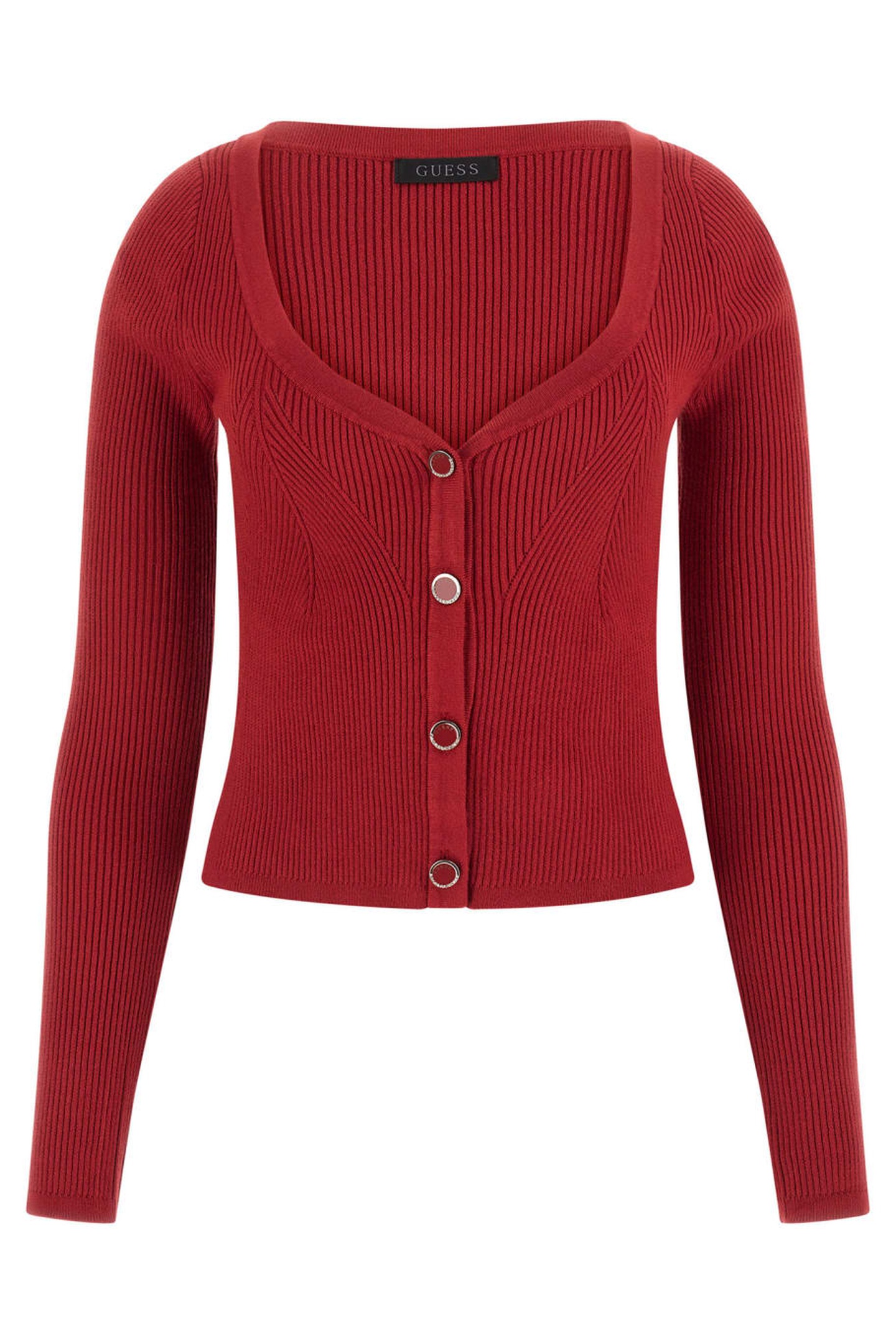 GUESS ECO KATELYN VN LS CARDI SIREN RED 2