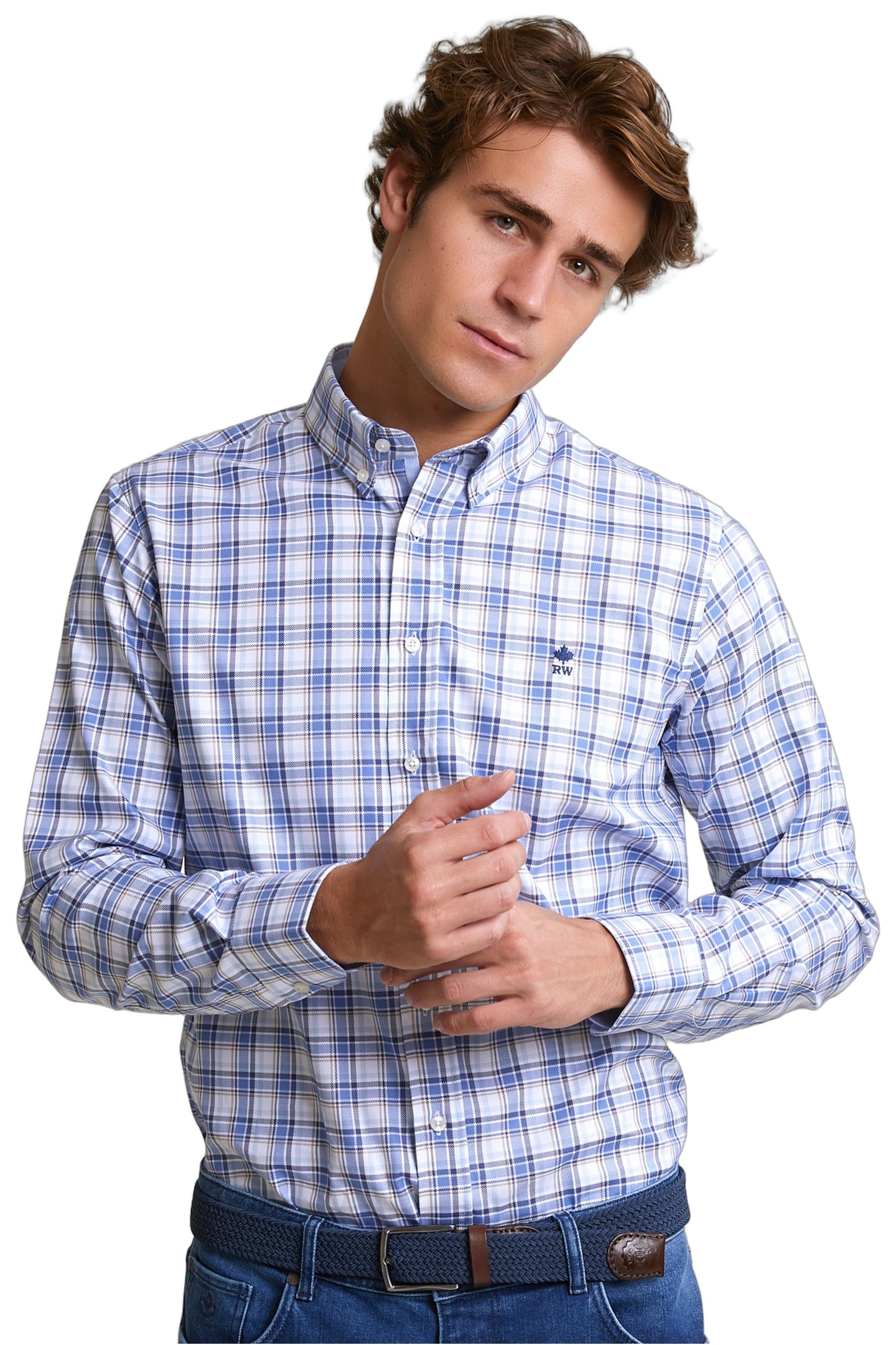 CUSTOM FIT CHECKED SHIRT MULTI 1