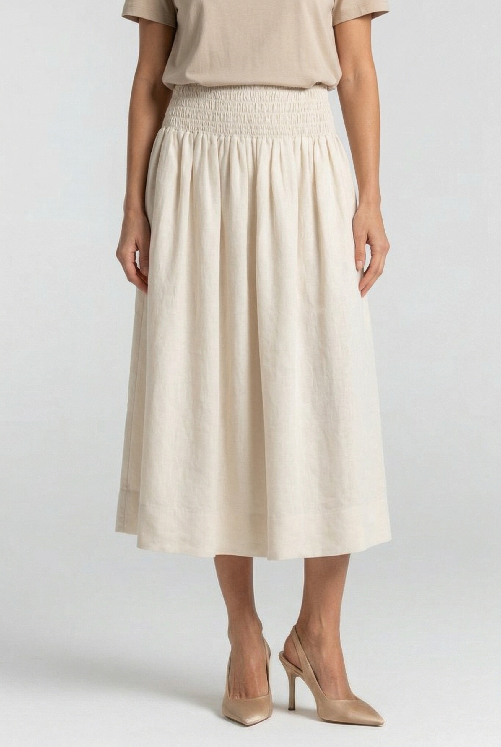 & Other Stories Robinson Skirt Beige Maat: S | Midi Rokken Outlet | Dames | Beige