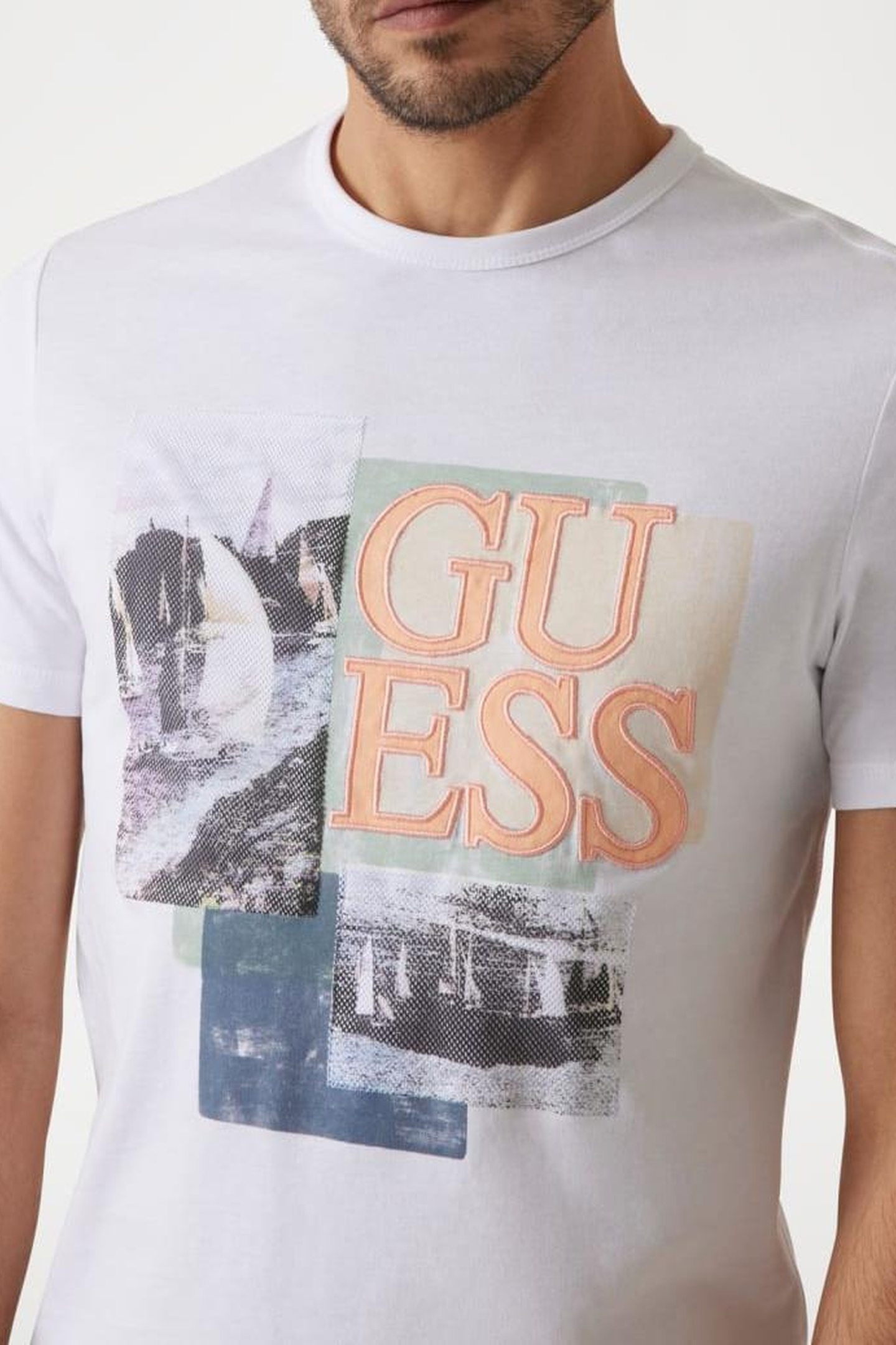 GUESS ECO SS CN SAIL BOAT GUES PURE WHITE 2