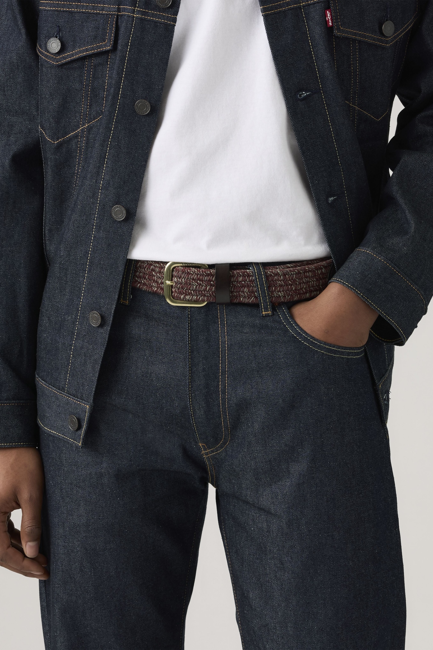 Levi's Stretch Woven Belt Maat: 85 | Riemen Outlet | Heren | Bruin